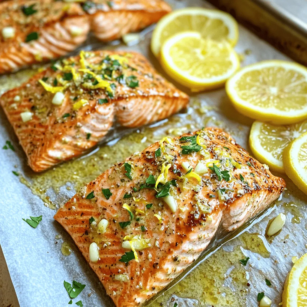 For this zesty lemon garlic butter salmon, you need the following items: