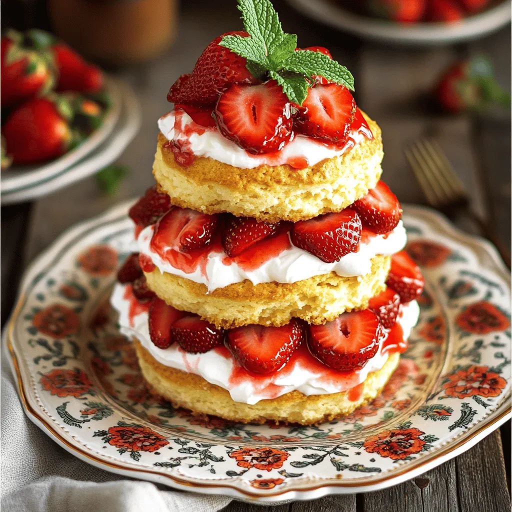 To make a delightful easy strawberry shortcake, gather these simple ingredients: