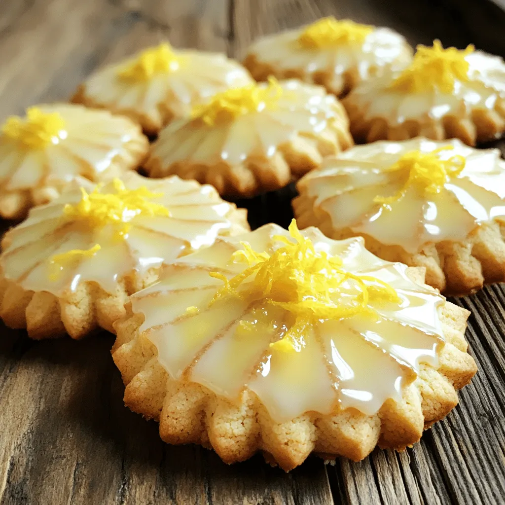 To make glazed lemon sugar cookies, gather these key ingredients: