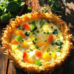- 2 cups hash browns (frozen or freshly grated) - 6 large eggs - 1 cup milk