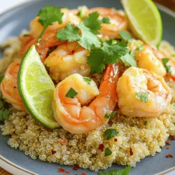 To make Coconut Lime Shrimp, you need a few key ingredients. Here’s what you’ll need: - 1 lb large shrimp, peeled and deveined - 1 cup coconut milk - 1 tablespoon lime zest - 2 tablespoons lime juice - 2 garlic cloves, minced - 1 tablespoon fresh ginger, grated - 1 tablespoon honey - 1 teaspoon red pepper flakes (adjust for spice preference) - 2 tablespoons olive oil - Salt and pepper to taste - Fresh cilantro for garnish - Cooked rice or quinoa, for serving These ingredients blend to create a tasty dish that sings with tropical flavors. You can swap some ingredients for a twist. Try using lime juice from a bottle if you don't have fresh limes. You can also use different sweeteners like maple syrup instead of honey. If you want more heat, add more red pepper flakes or a dash of hot sauce. For a creamier base, you might mix in a bit of sour cream or yogurt. These changes let you customize the dish to fit your taste. Using fresh shrimp can enhance your dish. Fresh shrimp have a better texture and taste. They are often more tender and flavorful. However, frozen shrimp are a great option too. They are convenient and can be just as tasty if thawed correctly. If you choose frozen shrimp, make sure to thaw them overnight in the fridge. This keeps them from getting mushy. Whichever you pick, always check for quality. Fresh or frozen, shrimp make this dish a delight. To start, gather your ingredients for the marinade. In a medium bowl, mix together: - 1 cup coconut milk - 1 tablespoon lime zest - 2 tablespoons lime juice - 2 garlic cloves, minced - 1 tablespoon fresh ginger, grated - 1 tablespoon honey - 1 teaspoon red pepper flakes (adjust for spice) Whisk these until well combined. Next, add the shrimp. Make sure they are peeled and deveined. Let the shrimp sit in the marinade for 20 to 30 minutes in the fridge. This step enhances the flavor and makes the shrimp tender. Now, it’s time to cook the shrimp. Heat 2 tablespoons of olive oil in a large skillet over medium-high heat. Once the oil is hot, carefully add the marinated shrimp. Discard the marinade; we don’t need it now. Cook the shrimp for 2 to 3 minutes on each side. They should turn pink and opaque. Be careful not to overcook them. Overcooked shrimp can become tough and rubbery. Once cooked, season with salt and pepper to taste, then remove from heat. For serving, I recommend plating the shrimp over a bed of cooked rice or quinoa. Drizzle any remaining juices from the skillet over the shrimp for extra flavor. To make the dish pop, garnish with fresh cilantro. A wedge of lime on the side adds a nice touch too. For more details, check the Full Recipe. When picking shrimp, look for a few key signs. First, choose shrimp that are firm and shiny. Fresh shrimp should smell like the ocean, not fishy. If you see black spots, skip them. I prefer large shrimp for this recipe. They hold the marinade better and cook nicely. If you use frozen shrimp, thaw them in the fridge overnight for best results. Cooking shrimp just right is important. Cook them too long, and they get tough. I recommend cooking shrimp for only 2-3 minutes on each side. Watch for the color change. When they turn pink and opaque, they are done. If you have a lot of shrimp, cook in batches. This helps keep the heat even. Always remove them from heat once cooked to prevent further cooking. You can make this dish even better with fun extras. Consider adding diced bell peppers for crunch. They add color and flavor too. If you like heat, try adding more red pepper flakes or some chopped jalapeños. Fresh herbs, like basil or mint, can bring a unique twist. For a sweeter touch, a splash of pineapple juice works well. These little changes can create a fun new dish. For the full recipe, check out the detailed instructions above. {{image_2}} You can make Coconut Lime Shrimp healthier by using light coconut milk. This reduces fat while keeping the creamy taste. You can also swap honey for agave syrup or maple syrup. Both options provide sweetness with fewer calories. For a low-carb meal, serve the shrimp with cauliflower rice instead of regular rice. To make a vegan version of this dish, replace shrimp with firm tofu or tempeh. Cube the tofu and marinate it just like the shrimp. You can also use jackfruit for a meaty texture. Keep the coconut milk and spices to maintain that tropical flavor. Serve with quinoa or a fresh salad for a complete meal. If you want more heat, add more red pepper flakes or some chopped jalapeños. You could also mix in a bit of sriracha for a different kick. For sweetness, try adding diced mango or pineapple to the dish. This will give it a fruity twist. Each variation allows you to customize the dish based on your taste. Try different combinations to find your favorite! For the full recipe, check out the Coconut Lime Shrimp recipe above. After you enjoy your Coconut Lime Shrimp, store leftovers in an airtight container. This keeps the shrimp fresh and tasty. Make sure to cool them down first. Place them in the fridge within two hours of cooking. Leftovers can last for up to three days. If you want to keep them longer, freezing is a good option. To freeze your Coconut Lime Shrimp, start by placing them in a single layer on a baking sheet. This prevents them from sticking together. Once frozen, transfer the shrimp to a freezer bag. Remove as much air as possible to avoid freezer burn. They can stay in the freezer for up to three months. When you're ready, thaw them in the fridge overnight. When reheating, aim for low heat to avoid overcooking. You can use a skillet or microwave. If using a skillet, add a splash of water or broth to keep the shrimp moist. Heat just until warm, around two to three minutes. In the microwave, use short intervals and check often. This way, your shrimp will stay tender and juicy. Enjoy your meal! Cooking shrimp is quick! It takes about 4 to 6 minutes in total. Shrimp cooks fast, so watch closely. You want them pink and opaque. Overcooking makes them tough and chewy. Yes, you can! Chicken or tofu works well in this recipe. For chicken, cut it into small pieces. Cook it longer, about 8 to 10 minutes. Tofu needs firm tofu, cut into cubes. Cook it until golden brown. I love serving Coconut Lime Shrimp with rice or quinoa. They soak up the sauce nicely. You can also add a fresh salad or grilled vegetables. These sides balance the rich coconut flavor. Absolutely! Add more red pepper flakes for heat. You can also use fresh chopped chili peppers. Start with a small amount, then taste it. Adjust to your spice level for the best flavor. Store any leftovers in an airtight container. They stay fresh in the fridge for 2 to 3 days. Reheat gently on the stove or microwave. This keeps the shrimp tender and juicy. Yes, you can prep the marinade early. Just add the shrimp right before cooking. This keeps the shrimp fresh and flavorful. You can also make it a few hours ahead, then reheat for serving. Fresh cilantro adds a bright touch! You can also sprinkle some extra lime zest. This adds color and enhances the lime flavor. Try to add a lime wedge on the side for a nice touch too. You can find the full recipe for Coconut Lime Shrimp in the earlier sections. Enjoy cooking this tropical delight! Coconut lime shrimp is a simple and tasty dish. We covered essential ingredients, step-by-step cooking, and clever tips. Using fresh shrimp improves flavor, while alternative ingredients add fun twists. Storing your leftovers and knowing cooking times keeps your meal great. Remember, there are variations for health needs and flavor loves. Enjoy making this dish your own and impressing anyone at the table. Happy cooking!