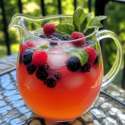 - 2 green tea bags - 1 cup fresh apple juice - 1/2 cup mixed berries (strawberries, blueberries, and raspberries) - 1 teaspoon honey (or to taste) - 1 tablespoon freshly squeezed lemon juice - 2 cups hot water - Fresh mint leaves for garnish - Ice cubes (optional) - Green tea bags: Green tea is rich in antioxidants. It boosts metabolism and helps with weight loss. - Fresh apple juice: Apples are high in vitamin C. They help support the immune system. - Mixed berries: Berries are low in calories. They are full of vitamins and fiber. - Honey: Honey adds sweetness. It also provides antioxidants and may soothe a sore throat. - Lemon juice: Lemon juice is high in vitamin C. It helps improve skin health and digestion. - Mint leaves: Mint aids digestion and adds a refreshing taste. - Ice cubes: Ice makes the drink cool and refreshing, perfect for hot days. - Use loose green tea if you prefer. Steep it in a tea infuser for the same flavor. - If you don’t have fresh apple juice, use store-bought juice. Just check for added sugar. - You can swap mixed berries with any favorite berry. Try blackberries or cherries for a twist. - For a vegan option, replace honey with maple syrup or agave nectar. - Adjust lemon juice to suit your taste. More lemon gives it a zesty kick! This recipe is designed to be fresh and flavorful. Enjoy the bright tastes and health perks! To see the full recipe, check out the [Full Recipe]. First, boil 2 cups of water in a pot. Once it boils, take it off the heat. Add 2 green tea bags to the hot water. Cover the pot and let it steep for 3 to 4 minutes. This time lets the tea release its fresh flavor. While the tea steeps, grab a blender. Add 1 cup of fresh apple juice and 1/2 cup of mixed berries. You can use strawberries, blueberries, and raspberries. Blend the mixture until smooth. Next, strain this mix through a fine mesh sieve into a pitcher. This step removes seeds and pulp, giving you a smooth juice. After steeping, take out the green tea bags. Pour the berry-apple juice into the brewed tea. Mix in 1 teaspoon of honey and 1 tablespoon of freshly squeezed lemon juice. Stir well to combine flavors. Taste and adjust the sweetness if you like. Chill the mixture in the refrigerator for about 30 minutes. You can also serve it right away over ice if you prefer. Don’t forget to garnish with fresh mint leaves before serving. Enjoy your refreshing drink! For the full recipe, check out the instructions above. To make your Apple Berry Green Tea pop, think about layering flavors. You can add spices like cinnamon or ginger for warmth. Fresh herbs like basil or thyme can give a nice twist. Experiment with different berries too. Blackberries or cherries can add unique notes. Brewing green tea well is key for great taste. Use water just off the boil, about 175°F. Steep the tea bags for 3 to 4 minutes. If you steep too long, it can taste bitter. Always cover your tea while it steeps. This keeps the essential oils in. Taste your tea after adding honey and lemon juice. If it’s too sweet, add more lemon. If it’s too tart, add more honey. You can also use agave syrup or stevia for a different sweetness. It’s all about finding the balance that you love. For the complete recipe, visit the [Full Recipe]. {{image_2}} You can change the flavors of your Apple Berry Green Tea with the seasons. In spring, add fresh peaches for a sweet twist. Try ripe cherries in summer for a juicy taste. Autumn brings the chance to use crisp pears, which blend well with apple. In winter, you can infuse spices like cinnamon or ginger for warmth. Each season offers a chance to explore new tastes! If you want to switch up the sweetness, many options exist. You can use agave syrup for a lighter touch. Maple syrup adds a rich flavor that pairs nicely. Stevia offers a no-calorie option for those watching sugar intake. You can also experiment with coconut sugar for a caramel hint. Each sweetener gives a different taste to your Apple Berry Green Tea. You can enjoy Apple Berry Green Tea hot or cold. For a hot drink, follow the full recipe and savor it warm. The heat brings out the tea's full flavor. If you prefer it chilled, serve it over ice. Iced Apple Berry Green Tea is refreshing, especially on warm days. Consider blending the tea with ice for a slushy treat! After you make Apple Berry Green Tea, you might have some left. To store it, pour the tea into a clean pitcher. Make sure to cover it with a lid or plastic wrap. This keeps it fresh and safe from smells in the fridge. You can keep Apple Berry Green Tea in the fridge for up to three days. It tastes best when fresh, but you can still enjoy it a little later. If you notice any strange smells or colors, it's best to toss it out. Use clear glass or plastic containers. They should have tight lids. Glass jars work well, too. If you want to serve later, keep it in a nice pitcher. It looks great on the table. Remember to avoid metal containers, as they can change the taste of your tea. To make Apple Berry Green Tea, start by boiling 2 cups of water. Remove the water from heat once it boils. Add 2 green tea bags and steep them for about 3-4 minutes. While the tea steeps, blend 1/2 cup of mixed berries with 1 cup of fresh apple juice until smooth. Strain this mix to get rid of seeds and pulp. Remove the tea bags and mix the strained juice with the tea. Add 1 teaspoon of honey and 1 tablespoon of lemon juice. Adjust the sweetness to your taste. Chill the drink for 30 minutes or serve it over ice. Garnish with fresh mint leaves. You can find the full recipe in the article. Apple Berry Green Tea is packed with health benefits. Green tea is known for its high antioxidants, which help fight free radicals. Apples provide fiber and vitamins, promoting digestion and heart health. Berries, like strawberries and blueberries, add more antioxidants and vitamins C and K. Honey offers natural sweetness and may soothe sore throats. Lemon juice adds vitamin C and brightens the flavors. Together, they create a refreshing drink that hydrates and nourishes the body. You can buy green tea bags at most grocery stores. Look for fresh apples and mixed berries in the produce section. Honey and lemon juice are also widely available. If you want pre-made versions of Apple Berry Green Tea, check health food stores or specialty tea shops. Online retailers often have a wide selection of green tea and related ingredients. In this blog post, we explored how to make delicious Apple Berry Green Tea. We covered the important ingredients and their health benefits. You learned step-by-step brewing methods and tips to enhance flavor. We also discussed fun variations, storage tips, and answered common questions. Now, you can create the perfect drink for any season. Enjoy experimenting with flavors and sharing this healthy recipe with others!