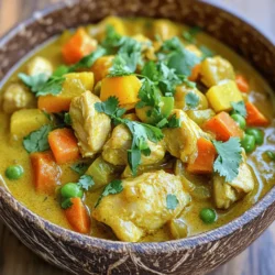 - 500g boneless chicken thighs - 2 cups mixed vegetables - 1 large onion - 3 cloves garlic - 1 inch ginger - 2 tablespoons curry powder - 1 teaspoon turmeric powder - 1 teaspoon cumin seeds - Salt and pepper to taste - 400ml coconut milk - 2 tablespoons vegetable oil - Fresh cilantro Gathering these ingredients sets the stage for a tasty chicken and vegetable curry. I always use fresh produce when possible. Fresh veggies bring out the best flavors. If you can, get your chicken thighs skinless and boneless. They stay juicy and tender while cooking. For the spices, I recommend good-quality curry powder. The right blend can make your dish pop. Turmeric adds color and health benefits, while cumin seeds give a warm flavor. Don’t skip salt and pepper; they balance the dish. When it comes to coconut milk, choose full-fat for creaminess. It enriches the curry and brings all the flavors together. Fresh cilantro adds a burst of freshness at the end. It makes the dish look pretty and taste amazing. You can find the full recipe for this delightful meal in the article. Happy cooking! 1. Heat the vegetable oil in a large pot over medium heat. 2. Add the cumin seeds and let them sizzle for a few seconds. This releases their flavor. 3. Stir in the chopped onions. Sauté until they become translucent, about 5 minutes. 4. Add the minced garlic and grated ginger. Cook for an additional minute until fragrant. 5. Incorporate the chicken chunks into the pot. Brown them on all sides, around 5-7 minutes. 6. Sprinkle in the curry powder and turmeric. Stir well to coat the chicken evenly. 7. Pour in the coconut milk and stir to combine. Bring the mixture to a gentle simmer. 8. Add the mixed vegetables and season with salt and pepper to taste. 9. Cover the pot and let it simmer for about 20-25 minutes. Stir occasionally until the chicken is cooked through and the vegetables are tender. 10. Remove from heat and garnish with chopped cilantro before serving. For a complete guide, check the Full Recipe for more details. Enjoy your cooking! To boost the flavor of your chicken and vegetable curry, you can add more spices. Try cayenne pepper for heat or garam masala for warmth. A pinch of sugar can balance out the curry's spices. Lime juice brightens the dish and adds freshness. Cooking times matter for your veggies. Soft vegetables like peas cook quickly, while carrots need more time. Cut them smaller for even cooking. When cooking chicken, make sure not to overcook. It should stay tender and juicy, which keeps it flavorful. Serve your curry with fluffy rice or warm naan. This adds a nice touch. For plating, use a shallow bowl to show off the curry's colors. Garnish with fresh cilantro for a pop of green. This makes your dish look even more appealing. {{image_2}} You can swap chicken for other proteins. Tofu is great for a plant-based meal. It absorbs flavors well. Shrimp is another tasty choice. It cooks fast and adds a nice touch. If you prefer chicken, try using different cuts. Chicken breasts are lean, while thighs are juicier. Each cut gives a unique taste and texture. Seasonal vegetables keep your curry fresh and exciting. Use zucchini, squash, or green beans in summer. In fall, try pumpkin or sweet potatoes. Frozen vegetables can save time and still taste good. They are flash-frozen at peak ripeness. Fresh vegetables often have better flavor and texture. Choose what you like best for your dish. Want to spice things up? Add chili peppers for heat. They bring a nice kick that many love. If you want a creamier curry, use more coconut milk. This thickens the sauce and makes it rich. You can also blend in a bit of yogurt for a tangy flavor. Adjust the spices and creaminess to fit your taste. For the full recipe, check out the delicious details above. To store your leftover chicken and vegetable curry, place it in an airtight container. This keeps the curry fresh and safe. Make sure to cool it before sealing. Store it in the fridge for up to three days. If you plan to eat it later, consider freezing for longer storage. You can freeze chicken and vegetable curry for future meals. Use a freezer-safe container or a heavy-duty freezer bag. Leave some space for expansion. Your curry will stay good for about three months in the freezer. When you're ready to eat, defrost it overnight in the fridge. This keeps the flavors intact. Reheat your curry on the stove over low heat. Stir often to prevent sticking. You can also use a microwave for quick heating. Just cover the bowl to keep moisture in. For best results, add a splash of water or coconut milk while reheating. This helps maintain the texture and flavor. Yes, you can make this curry ahead of time. It tastes even better the next day. Store it in an airtight container in the fridge. You can enjoy it within three days. Just reheat it on the stove or in the microwave. Serve this curry with several tasty sides. Here are some ideas: - Steamed rice - Naan bread - Quinoa - Cauliflower rice These sides soak up the sauce and add more flavor to your meal. This recipe is mild to medium in spice. The curry powder gives a warm flavor without too much heat. If you prefer it spicier, add chili flakes or fresh chili peppers. Adjust the spice level to fit your taste. Yes, you can substitute coconut milk. Try using: - Chicken broth for a lighter flavor - Almond milk for a dairy-free option - Heavy cream for a richer taste Each option changes the flavor slightly, so choose based on your preference. For the full recipe, check out the [Full Recipe]. This post outlined a simple and tasty chicken and vegetable curry. We covered essential ingredients, step-by-step cooking instructions, and helpful tips. You can make this dish unique by trying different proteins and vegetables or adjusting the spices. Storing leftovers is easy, ensuring you can enjoy this meal later. I hope you find joy in cooking this curry and sharing it with others. Cooking can be fun and rewarding, so give it a try!
