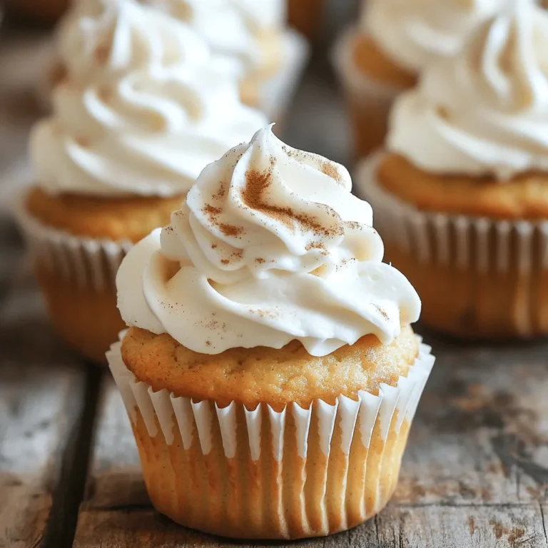 To make delightful chai latte cupcakes, you need the following ingredients: - 1 ½ cups all-purpose flour - 1 tsp baking powder - ½ tsp baking soda - ¼ tsp salt - 1 tablespoon chai spice mix (cinnamon, ginger, cardamom, and cloves) - ½ cup unsalted butter, softened - 1 cup granulated sugar - 2 large eggs - 1 tsp vanilla extract - ½ cup buttermilk (or milk with 1 tsp vinegar mixed in) - ¾ cup strong brewed chai tea, cooled - ½ cup heavy cream (for frosting) - 1 ½ cups powdered sugar (for frosting) - A pinch of chai spice mix (for garnish) Each ingredient plays a key role in creating the perfect chai latte flavor. The chai spice mix adds warmth and depth to every bite. The buttermilk gives cupcakes a soft, tender crumb. The brewed chai tea infuses the cupcakes with a rich, aromatic taste. When you gather your ingredients, make sure they are fresh. Fresh spices enhance the flavors. Room temperature butter and eggs mix better and create a fluffier texture. For the full recipe, please refer to the recipe section above. Enjoy the process! - Preheat oven to 350°F (175°C). - Line cupcake pan with paper liners. - In a bowl, whisk together the flour, baking powder, baking soda, salt, and chai spice mix. - In a large bowl, cream the softened butter and granulated sugar until light and fluffy. - Add the eggs one at a time to the butter mixture. Mix well after each addition. Stir in the vanilla extract. - Alternate adding the flour mixture and buttermilk to the wet ingredients. Start and end with flour. Mix until just combined. - Gradually add the cooled brewed chai tea to the batter. Mix gently until incorporated. - Fill the cupcake liners about 2/3 full with the batter. - Bake in the preheated oven for 18-20 minutes. Check doneness with a toothpick inserted in the center. - Allow the cupcakes to cool completely on a wire rack. - For the frosting, whip heavy cream with an electric mixer until soft peaks form. Gradually add powdered sugar while whisking until stable. - Frost cooled cupcakes with the chai-flavored whipped cream. - Lightly sprinkle with a pinch of chai spice mix for garnish. For the [Full Recipe], follow these detailed steps closely to create the most delightful chai latte cupcakes. To get the best texture, do not over-mix the batter. Over-mixing makes the cupcakes dense. Mix just until the dry ingredients disappear. This keeps them light and fluffy. Always use room temperature ingredients. They blend better and create a smoother batter. Take out eggs and butter an hour before baking. To boost the flavor, add more spices. Consider a pinch of nutmeg or black pepper. These spices can deepen the chai taste. Always use freshly brewed chai tea for the batter. It makes a big difference in flavor. Brew a strong cup and let it cool before adding it to the mix. Position your cupcake liners correctly in the oven. Place them in the center for even heat. Avoid overcrowding the pan. If you pack too many in, they bake unevenly. Give each cupcake room to rise and shine. {{image_2}} If you need gluten-free cupcakes, swap regular flour for gluten-free flour. You can use almond flour or a blend made for baking. For vegan options, replace the butter with coconut oil or vegan butter. Use flax eggs instead of regular eggs. Mix one tablespoon of ground flaxseed with three tablespoons of water, then let it sit for a few minutes until thick. Want to add more fun to your cupcakes? Try adding chocolate chips or chopped nuts. They add texture and flavor. You can also use flavored extracts. Almond or coconut extract can bring a new taste to your chai latte cupcakes. Just add a teaspoon to the batter for a twist. For a tangy flavor, use cream cheese frosting. It pairs well with the spices in the cupcakes. If you prefer a vegan option, try coconut whipped cream. Chill a can of coconut milk, then whip the solid part until fluffy. Add powdered sugar to taste for a sweet touch. These variations let you customize your chai latte cupcakes for everyone! Check the Full Recipe for details on making these delightful treats. To keep your chai latte cupcakes fresh, follow these tips: - Refrigeration: Place cupcakes in an airtight container. Store in the fridge for up to five days. This will help them stay moist and tasty. - Freezing: To freeze cupcakes, wrap them in plastic wrap. Put them in a freezer-safe bag. They can last for up to three months. When ready to eat, thaw them in the fridge overnight. If you have leftover frosting, here’s how to store it: - Storing Frosting: Keep the frosting in an airtight container. It can stay fresh in the fridge for about a week. Always check for any changes before using it. - Re-whipping Frosting: If the frosting seems soft, whip it again. Use an electric mixer to make it fluffy again. This will help it hold its shape when you frost the cupcakes. For the full recipe, check out the detailed steps to create these delightful cupcakes. You can check with a toothpick. Insert it into the center of a cupcake. If it comes out clean, they're done! You can also look for a golden color on top and a slight spring back when you touch them. Yes, you can make the batter ahead of time. Store it in the fridge for up to 24 hours. When you're ready to bake, let it sit at room temperature for about 30 minutes. This helps with even baking. Pair these cupcakes with a warm cup of chai tea. You can also serve them with coffee or a glass of milk. For snacks, try some spiced nuts or fruit for a nice balance. These cupcakes last for about 3 to 4 days at room temperature. Keep them in an airtight container. If you want to keep them longer, store them in the fridge, where they can last up to a week. Absolutely! You can try other types of tea like Earl Grey or green tea. Each type will give a unique flavor to your cupcakes. Just make sure to brew it strong for the best taste. For the full recipe, check out the previous section! These chai latte cupcakes are a treat anyone can enjoy. We covered the key ingredients, mixing methods, and baking steps. I shared tips to enhance flavor and achieve the best texture. You can even experiment with variations for diet needs or taste preferences. Baking should be fun and creative. Try these cupcakes soon, and enjoy every bite. You’ll impress friends and family with your skills and delicious flavors. Happy baking!