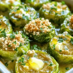- 1 pound Brussels sprouts, trimmed and halved - 3 cloves garlic, minced - 1 cup heavy cream - 1 cup grated Parmesan cheese - 1 tablespoon olive oil - 1/2 cup breadcrumbs (preferably panko for extra crunch) - 2 tablespoons unsalted butter, melted - 1/2 teaspoon nutmeg - Salt and pepper to taste - Fresh parsley, chopped Using fresh ingredients makes a big difference in taste. The Brussels sprouts should be firm and bright green. Look for garlic that feels plump and has a strong smell. Heavy cream adds richness, while Parmesan gives a nutty flavor. Panko breadcrumbs add a nice crunch, making your gratin stand out. You can adjust the amount of garlic based on your taste. If you love garlic, feel free to add more! Nutmeg gives a warm flavor to the cream. Just a little adds a nice touch. For garnish, fresh parsley adds color and freshness. It complements the rich flavors well. For the full recipe, check out the complete details. This dish is perfect for gatherings or cozy family dinners. Enjoy cooking! First, trim the Brussels sprouts. Cut off the stem ends and remove any yellow leaves. Next, halve each sprout. This helps them cook evenly. Now, bring a large pot of salted water to a boil. Add the halved Brussels sprouts and blanch them for about 3-4 minutes. They should be slightly tender but still bright green. Drain them well and set aside. This step helps keep them fresh and tasty. In a large skillet, heat the olive oil over medium heat. Once hot, add the minced garlic. Sauté the garlic for 1-2 minutes until it smells great, but don't let it burn. Next, lower the heat and pour in the heavy cream. Stir in half of the grated Parmesan cheese and the nutmeg. Season with salt and pepper. Let this mixture simmer for 3-4 minutes until it thickens just a bit. Add the blanched Brussels sprouts to the skillet. Gently mix them with the creamy sauce until they are well coated. Now, transfer the Brussels sprout mixture to a greased baking dish. In a small bowl, combine the breadcrumbs, melted butter, and the rest of the Parmesan cheese. Mix until the breadcrumbs are well coated. Sprinkle this mixture evenly over the Brussels sprouts in the baking dish. Bake in your preheated oven at 375°F (190°C) for 20-25 minutes. The top should turn golden brown and bubbly. Once it’s out of the oven, let it cool for a few minutes. Then, garnish with fresh chopped parsley before serving. For the full recipe, refer to the beginning of this article. To keep your cream smooth, avoid boiling it too much. Heat it gently instead. This helps prevent curdling, which can ruin the texture. Always use fresh cream for the best results. When it comes to Parmesan, choose a good quality block cheese. Grating it fresh makes a big difference in flavor and creaminess. Want to spice it up? Try adding a pinch of cayenne or smoked paprika for warmth. You can also mix in fresh herbs like thyme or rosemary for more aroma. For a different twist, substitute half of the Parmesan with Gruyère. This cheese melts beautifully and adds a nutty flavor. For a crispy topping, use panko breadcrumbs. They toast up lighter and crunchier than regular ones. Mix them with melted butter and the last bit of Parmesan for extra richness. Be sure to spread the topping evenly. This helps the gratin bake evenly and brown nicely. Check it around the 20-minute mark. Look for a golden-brown top to know it’s ready. {{image_2}} You can make this dish more colorful by adding other veggies. Try adding mushrooms, spinach, or cauliflower. Each brings a unique taste. If you want a vegan version, switch out the Parmesan cheese for a vegan alternative. Nutritional yeast or cashew cheese can work well. They add a cheesy flavor without dairy. For a gluten-free option, replace the breadcrumbs with crushed nuts or gluten-free oats. They add a nice crunch, too. You can also use cornstarch or arrowroot powder as thickening agents. Both help create a creamy sauce without gluten. To add more depth to the dish, consider including proteins like crispy bacon or grilled chicken. They give a hearty feel. You can also spice things up with fresh herbs like thyme or rosemary. A pinch of red pepper flakes can bring a nice kick. To store leftovers, let the gratin cool first. Then, place it in an airtight container. This keeps it fresh. I recommend using glass containers for easy heating. They also won’t stain. Store in the fridge for up to three days. To freeze the gratin, let it cool completely. Then, wrap it tightly with plastic wrap. Place the wrapped gratin in a freezer-safe bag. This helps prevent freezer burn. For reheating, thaw it overnight in the fridge. Then, bake it at 350°F (175°C) until heated through. In the fridge, this dish stays fresh for about three days. Signs of spoilage include a sour smell or mold. If you notice any of these, it's best to toss it out. Always check before serving. Enjoy your Creamy Garlic Parmesan Brussels Sprout Gratin from the Full Recipe! Yes, you can make this dish ahead of time. Prepare the gratin but do not bake it. Cover it and store it in the fridge for up to two days. When you’re ready to serve, just bake it straight from the fridge. This makes meal prep easy! If you freeze it, wrap it tightly. It should last for about a month. To reheat, bake it at 375°F (190°C) until heated through, about 30-40 minutes. This gratin goes well with many dishes. You can serve it with roasted chicken or grilled steak. It also pairs nicely with a fresh salad or some crusty bread. If you want a vegetarian meal, serve it alongside quinoa or rice. These options balance the rich flavors of the gratin. You can tell the gratin is done when the top is golden brown and bubbly. The edges should look slightly crisp. Insert a knife into the center; it should go in easily. If it feels firm, give it a few more minutes. Keep an eye on it to avoid burning. Enjoy this creamy dish! This blog post covered how to make Creamy Garlic Parmesan Brussels Sprout Gratin. We detailed the main ingredients, like Brussels sprouts, garlic, and cream. Next, we walked through step-by-step instructions for prepping, making the sauce, and baking. We shared tips for texture and flavor, plus variations for different diets. Finally, we discussed storage options. Enjoy this tasty dish as a side or a main meal. It’s simple, delicious, and perfect for many occasions. Happy cooking!