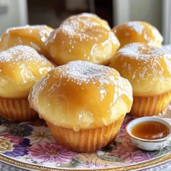 - 1 cup all-purpose flour - 1/2 cup granulated sugar - 1/2 teaspoon baking powder - 1/2 teaspoon baking soda - 1/4 teaspoon salt - 1/2 teaspoon ground cinnamon - 1/4 teaspoon ground nutmeg - 1/2 cup buttermilk - 1/4 cup unsalted butter, melted - 1 large egg - 1 teaspoon vanilla extract - 1/2 cup powdered sugar (for glaze) - 2 tablespoons maple syrup If you lack buttermilk, you can use milk with a splash of vinegar. This mix mimics buttermilk's tang. For a lighter muffin, swap some all-purpose flour with whole wheat flour. If you want a sweet twist, try adding chocolate chips or chopped nuts to the batter. Can I use brown sugar instead of granulated sugar? Yes, you can. Brown sugar adds a deeper flavor and moisture to your muffins. What if I don't have ground nutmeg? You can skip nutmeg or add a bit more cinnamon for flavor. Is it okay to use margarine instead of butter? Yes, margarine works, but butter adds a richer taste to the muffins. First, set your oven to 350°F (175°C). This step is crucial for even baking. While it heats, grease a muffin tin with butter or oil. You can also use muffin liners for easy removal later. This helps prevent sticking and makes cleanup simple. In a large bowl, add these dry ingredients: - 1 cup all-purpose flour - 1/2 cup granulated sugar - 1/2 teaspoon baking powder - 1/2 teaspoon baking soda - 1/4 teaspoon salt - 1/2 teaspoon ground cinnamon - 1/4 teaspoon ground nutmeg Whisk them together until they blend well. This mix creates the base for your tasty muffins. In a separate bowl, mix the wet ingredients: - 1/2 cup buttermilk - 1/4 cup unsalted butter, melted - 1 large egg - 1 teaspoon vanilla extract Whisk these until smooth. This mix adds moisture and flavor to the muffins. Now, pour the wet mix into the dry ingredients. Gently fold them together until just combined. It’s alright if some lumps remain; overmixing makes muffins tough. Divide the batter evenly into the muffin cups, filling each about 3/4 full. Bake for 15-18 minutes. Check doneness with a toothpick; it should come out clean. While the muffins bake, prepare the glaze. In a small bowl, mix: - 1/2 cup powdered sugar - 2 tablespoons maple syrup Stir until smooth. If it’s too thick, add a bit of water. The glaze should be pourable but not runny. Once the muffins cool for about 5 minutes, remove them from the tin. Dip the tops of each muffin into the maple glaze. Let excess glaze drip off. Then, place them on a wire rack. Allow the glaze to set for a few minutes. Enjoy the sweet, rich flavor of your freshly baked maple glazed donut muffins! To make your muffins soft and fluffy, use fresh ingredients. Check the expiration date on your baking powder and soda. Mix dry and wet ingredients separately. This way, you avoid overmixing. When you combine them, fold gently. A few lumps are fine. This keeps air in the batter, giving you that perfect rise. If your muffins sink in the middle, it could be too much liquid. Ensure you measure your buttermilk and melted butter accurately. If they are too dry, you might have added too much flour. Spoon flour into your measuring cup and level it off for best results. Also, check your oven temperature with an oven thermometer. It helps avoid under or overbaking. For a twist, add chocolate chips or chopped nuts to the batter. You can also mix in citrus zest, like lemon or orange, for a fresh taste. To boost the maple flavor, use real maple extract in the glaze. This makes each bite even more delicious. Don’t forget to adjust the sweetness by adding a bit more or less powdered sugar in the glaze. Enjoy experimenting with flavors! {{image_2}} You can add fun flavors to your maple glazed donut muffins. Try mixing in some chocolate chips. They melt and make a sweet surprise. You can also add fresh fruit like blueberries or bananas. This gives your muffins a burst of flavor. Spices like ginger or allspice can add warmth too. Just remember to keep the balance of wet and dry ingredients in mind. If you want gluten-free muffins, use a gluten-free flour blend. Brands like Bob's Red Mill or King Arthur Flour work well. Just make sure the blend has xanthan gum. This helps the muffins rise and hold together. You can still add the same delicious flavors. The muffins will taste great and be safe for those who can't have gluten. Toppings can change the game for your donuts. Instead of a maple glaze, try a chocolate glaze. Melted dark chocolate is rich and delicious. You could also sprinkle cinnamon sugar on top for a crunchy texture. For a fruity twist, use a berry glaze made from pureed fruits. This adds color and taste. Experiment with what you like best! To keep your maple glazed donut muffins fresh, store them in an airtight container. This helps to keep them moist. You can place a piece of parchment paper inside to absorb extra moisture. If you like, you can also wrap them in plastic wrap before putting them in the container. For best results, store them at room temperature away from direct sunlight. When stored properly, these muffins can last for about 2 to 3 days. After that, they may start to dry out. If you want to keep them longer, freezing is a great option. Just remember, the glaze may lose some texture after freezing, but the taste will still be amazing. To enjoy your muffins warm, you can reheat them in the oven or microwave. For the oven, set it to 350°F (175°C) and heat for about 5 to 10 minutes. This will help them regain their softness. In the microwave, heat each muffin for about 10 to 15 seconds. This method is quick but watch closely to avoid overheating. Enjoy them warm for the best taste! Yes, you can make these muffins ahead of time. Bake them and let them cool completely. Store the muffins in an airtight container. They will stay fresh for up to three days at room temperature. You can also refrigerate them for about a week. Reheat them in the oven for a few minutes before serving. This warms them up and keeps them soft. If you don’t have buttermilk, you can make a substitute. Mix one cup of milk with one tablespoon of white vinegar or lemon juice. Let it sit for five minutes. This will create a tangy milk that works well in the recipe. You can also use yogurt or sour cream, mixed with a bit of milk to thin it out. To check if the muffins are done, insert a toothpick into the center of one muffin. If it comes out clean or with a few crumbs, they’re ready. If the toothpick has wet batter on it, bake for a few more minutes. Keep an eye on them to avoid overbaking. Yes, you can freeze these muffins. After they cool completely, wrap each muffin tightly in plastic wrap. Then place them in a freezer bag. They can last for up to three months in the freezer. When you’re ready to eat them, thaw at room temperature or warm them in the oven. In this blog post, we explored how to create delicious maple glazed donut muffins. We covered key ingredients, step-by-step baking instructions, and tips for perfect texture. You learned about tasty variations and how to store your muffins for freshness. Baking is fun, and these muffins are a great treat. Use the tips provided to make your muffins perfect every time. Enjoy your baking journey!