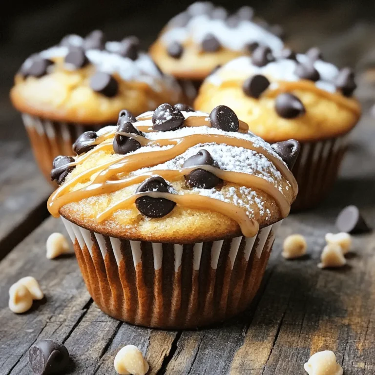 To make these tasty protein chocolate chip banana muffins, gather the following items: - 2 ripe bananas, mashed - 1 cup oats (blended into flour) - 1/2 cup protein powder (vanilla or chocolate) - 1/4 cup honey or maple syrup - 1/4 cup Greek yogurt - 1/4 cup unsweetened almond milk - 1 teaspoon baking soda - 1 teaspoon baking powder - 1/2 teaspoon cinnamon - 1/4 teaspoon salt - 1/2 cup dark chocolate chips These muffins pack a healthy punch. Each muffin offers about 150 calories. They have 5 grams of protein and 3 grams of fiber. The oats provide whole grains, while the bananas add natural sweetness. The Greek yogurt boosts protein, making these muffins a great snack or breakfast choice. For the best results, choose a high-quality protein powder. Look for brands that use natural ingredients. Here are some options to consider: - Whey protein: This is popular and mixes well. - Plant-based protein: Great for vegans or those with lactose issues. - Casein protein: This is slower-digesting, perfect for a filling snack. These choices help you customize the flavor and nutrition of your muffins! To start, gather all your ingredients. You will need: - 2 ripe bananas, mashed - 1 cup oats (blended into flour) - 1/2 cup protein powder (vanilla or chocolate) - 1/4 cup honey or maple syrup - 1/4 cup Greek yogurt - 1/4 cup unsweetened almond milk - 1 teaspoon baking soda - 1 teaspoon baking powder - 1/2 teaspoon cinnamon - 1/4 teaspoon salt - 1/2 cup dark chocolate chips First, preheat your oven to 350°F (175°C). This step is key to baking. While the oven heats, line a muffin tin with paper liners or grease it with cooking spray. Now, in a large mixing bowl, mash the ripe bananas until smooth. This makes a great base for your muffins. Next, add the honey or maple syrup, Greek yogurt, and almond milk to the bananas. Mix well until everything is combined. In a separate bowl, whisk together the blended oat flour, protein powder, baking soda, baking powder, cinnamon, and salt. This helps the muffins rise and gives them flavor. Now, it’s time to combine the mixtures. Gradually add the dry ingredients to the wet ingredients. Stir gently until just combined. Be careful not to over-mix; this keeps your muffins light and fluffy. Then, fold in the dark chocolate chips. This adds sweetness and richness to your muffins. Spoon the batter into the prepared muffin tin. Fill each cup about 2/3 full. This allows space for the muffins to rise. Bake for 18-20 minutes. To check if they are done, insert a toothpick into the center. It should come out clean. Once baked, remove the muffins from the oven. Let them cool in the tin for about 5 minutes. After that, transfer them to a wire rack to cool completely. This prevents sogginess. Serve these muffins warm for the best taste. You can dust them lightly with powdered sugar. A drizzle of almond butter on top adds a nice touch and flavor boost. Enjoy your delicious protein-packed treats! To get the best texture, use ripe bananas. Ripe bananas add sweetness and moisture. Blend your oats into flour for a smooth muffin base. Mixing wet and dry ingredients gently helps keep muffins soft. Over-mixing makes them tough, so mix just until combined. Adding a dash of cinnamon enhances the flavor. You can adjust the protein powder to your taste, too. One mistake is using unripe bananas. They do not provide enough sweetness. Another common error is over-mixing the batter. This can lead to dense muffins. Make sure to measure ingredients accurately. If you add too much protein powder, it can dry out the muffins. Lastly, check your oven temperature. An oven that is too hot can burn the muffins quickly. Warm muffins look great on a plate. Dust them lightly with powdered sugar for a sweet touch. You can also drizzle almond butter on top for extra flavor. Arrange the muffins on a colorful platter. Adding fresh banana slices or chocolate chips on top makes them pop. This makes your muffins not just tasty but also visually appealing! {{image_2}} You can easily make these muffins gluten-free. Instead of oats, use gluten-free oat flour. Make sure the protein powder you pick is also gluten-free. This way, everyone can enjoy them. Get creative with add-ins! You can mix in chopped nuts like walnuts or pecans for a nice crunch. Dried fruits like raisins or cranberries add sweetness. Fresh fruits, like blueberries or strawberries, also work great. Just remember to adjust the baking time if you add a lot of extra moisture. Switching protein powders can change the flavor. Vanilla powder gives a light, sweet taste. Chocolate powder enhances the chocolate flavor even more. You can even try plant-based protein powders if you prefer. Each choice adds a new twist to your muffins! To keep your Protein Chocolate Chip Banana Muffins fresh, store them in an airtight container. Place parchment paper between layers to avoid sticking. Keep them at room temperature for up to three days. If you need to store them longer, refrigeration is a good option. Just remember, chilling can change texture slightly. Freezing these muffins is a smart way to save some for later. Allow the muffins to cool completely first. Wrap each muffin in plastic wrap, then place them in a freezer bag. They can stay fresh in the freezer for up to three months. When you're ready to enjoy, remove a muffin and let it thaw on the counter. Reheating is easy and keeps your muffins tasty. For the best results, use an oven. Preheat it to 350°F (175°C), and place your muffin on a baking sheet. Heat for about 5 to 7 minutes. You can also microwave for about 20-30 seconds. Check to avoid overheating, as this may dry them out. Enjoy your warm muffin with a little almond butter! Yes, you can use other sweeteners. You can try agave syrup or coconut sugar. Both options work well in these muffins. You may need to adjust the amount. Start with the same amount and taste the batter. If you want it sweeter, add more. To make these muffins vegan, swap the Greek yogurt for a plant-based yogurt. Use applesauce instead of honey or maple syrup. You can also use a flax egg. Mix one tablespoon of ground flaxseed with three tablespoons of water. Let it sit for five minutes, and it will thicken. You can use several substitutes for Greek yogurt. Use sour cream or regular yogurt if you have them. For a dairy-free option, unsweetened coconut yogurt works great. Silken tofu blended until smooth is another good choice. Each option will keep the muffins moist and tasty. In this blog, we explored key ingredients and nutrition info for healthy muffins. I shared step-by-step instructions for prep, baking, and serving. Tips on texture, common mistakes, and presentation can help you create tasty treats. We discussed various options, like gluten-free choices and flavor swaps. I also covered storage practices, freezing tips, and answered common questions. Remember, small changes can enhance your muffins hugely. Enjoy your baking journey and have fun with your flavors!