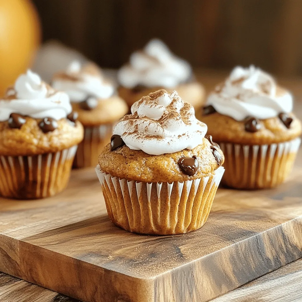 To make cozy pumpkin spice latte muffins, you need these basic ingredients: - 1 cup all-purpose flour - 1 cup whole wheat flour - 1 teaspoon baking soda - 1 teaspoon baking powder - 1 teaspoon ground cinnamon - 1 teaspoon ground nutmeg - 1 teaspoon ground ginger - 1/2 teaspoon ground cloves - 1/2 teaspoon salt - 1 cup pure pumpkin puree - 1/2 cup brown sugar, packed - 1/2 cup granulated sugar - 2 large eggs - 1/2 cup brewed coffee, cooled - 1/3 cup vegetable oil - 1 teaspoon vanilla extract These ingredients blend to create a warm, inviting flavor that screams fall. You can add extra treats to enhance your muffins: - 1/2 cup chocolate chips - Whipped cream for topping These add-ins give your muffins a fun twist. Chocolate chips melt into gooey pockets. Whipped cream adds a delightful finish. I love using pure pumpkin puree in this recipe. It brings rich flavor and moisture to the muffins. Plus, pumpkin is packed with vitamins and fiber. Brewed coffee is another star in this recipe. It deepens the flavor and gives a gentle boost. The coffee blends well with spices. It makes each bite feel like a cozy hug. First, you need to prep the muffin tin. Preheat your oven to 350°F (175°C). Line your muffin tin with paper liners or grease it well. This helps the muffins pop out easily after baking. Next, let’s mix the dry ingredients. In a large bowl, whisk together these items: - 1 cup all-purpose flour - 1 cup whole wheat flour - 1 teaspoon baking soda - 1 teaspoon baking powder - 1 teaspoon ground cinnamon - 1 teaspoon ground nutmeg - 1 teaspoon ground ginger - 1/2 teaspoon ground cloves - 1/2 teaspoon salt Make sure everything is well combined. This step is key for a uniform flavor. Now it’s time to blend the wet ingredients. In another bowl, mix these together until smooth: - 1 cup pure pumpkin puree - 1/2 cup brown sugar, packed - 1/2 cup granulated sugar - 2 large eggs Once smooth, stir in these items: - 1/2 cup brewed coffee, cooled - 1/3 cup vegetable oil - 1 teaspoon vanilla extract Mix until everything is fully combined. When combining the dry and wet components, add the dry mixture to the wet mixture gradually. Mix gently until just combined. Be careful not to overmix; this keeps the muffins soft and fluffy. If you want chocolate chips, fold in 1/2 cup now. Spoon the batter into the prepared muffin tin. Fill each cup about 3/4 full. This allows room for the muffins to rise. Bake in the oven for 18-22 minutes. Check for doneness by inserting a toothpick in the center. If it comes out clean, your muffins are ready. After baking, let the muffins cool in the pan for 5 minutes. Then, transfer them to a wire rack to cool completely. If you like, top each muffin with whipped cream and a sprinkle of pumpkin spice before serving. To avoid overmixing, blend your wet and dry ingredients gently. Mix until just combined. If you stir too much, your muffins may turn out dense. Keep an eye on the batter; a few lumps are okay. For even baking, fill each muffin cup about three-quarters full. This helps them rise uniformly. Also, rotate your muffin tin halfway through baking for consistent heat. Serve your muffins warm for the best flavor. They taste great straight from the oven but cool muffins are still yummy. Pair them with a hot cup of coffee or tea. The flavors mix well and create a cozy vibe. Set up a warm, inviting space to enjoy your muffins. Use soft blankets and comfy chairs. Add some candles for a warm glow. Share your muffins with friends or family for a fun time. Enjoying food together adds to the cozy feeling. {{image_2}} You can add your own twist to these muffins. Nuts like walnuts or pecans add crunch. Dried fruits like cranberries or raisins bring extra sweetness. Feel free to mix and match your favorites. You can also try different spice blends. If you love cardamom, add a pinch. Want more warmth? Use a bit more cinnamon or ginger. Personalize these muffins to fit your taste. If you need gluten-free muffins, swap the all-purpose flour for a gluten-free blend. Make sure it has a good mix of starches and flours. This can help keep the texture light and fluffy. For a vegan version, replace eggs with flax eggs. Mix one tablespoon of ground flaxseed with three tablespoons of water. Let it sit for five minutes to thicken. Use plant-based milk instead of brewed coffee for a lighter flavor. You can adapt these muffins for different seasons. In winter, try adding peppermint extract or cocoa powder for a festive touch. In summer, consider using fresh berries or citrus zest to brighten the flavor. Using other seasonal ingredients can also enhance the muffins. Apples or pears can replace some pumpkin. This gives a new taste while keeping the cozy feel. Enjoy experimenting with what you have on hand! To keep your pumpkin spice latte muffins fresh, store them in an airtight container. Place a paper towel at the bottom of the container to absorb moisture. This helps keep them soft. You can also use a plastic bag, but ensure to squeeze out the air before sealing. For long-term storage, freeze the muffins. Wrap each muffin in plastic wrap, then place them in a freezer bag. This way, they stay fresh for up to three months. Enjoy your muffins warm by reheating them. If you use the microwave, heat each muffin for about 15-20 seconds. This method keeps them moist. For a crispy outside, use the oven. Preheat it to 350°F (175°C) and bake the muffins for about 10 minutes. This method brings back that fresh-baked taste. These muffins can last for about a week at room temperature. Keep them in a cool, dry place. If you freeze them, they will last for three months. Watch for signs of spoilage, like mold or an off smell. If they feel dry or crumbly, it’s time to toss them. These muffins bring warmth with their rich flavors. The blend of spices like cinnamon, nutmeg, ginger, and cloves creates a comforting aroma. The pumpkin puree adds moisture, making each bite soft and tender. When you take a bite, the flavors wrap around you like a cozy blanket. The hint of coffee boosts the taste, making it perfect for fall. Yes, you can make these muffins ahead of time. They store well in an airtight container at room temperature for about 3 days. If you want to keep them longer, freeze them! Wrap each muffin tightly in plastic wrap and place them in a freezer-safe bag. They will stay fresh for up to 3 months. To enjoy them later, just thaw them overnight in the fridge or warm them in the microwave. To keep your muffins moist, avoid overmixing the batter. Mix just until the dry ingredients are combined. Adding enough pumpkin puree and oil also helps keep them soft. Make sure to measure accurately. Too much flour can lead to dryness. Lastly, don't bake them for too long. Take them out when a toothpick comes out clean. Yes, you can use alternative sweeteners. Try coconut sugar or maple syrup instead of brown sugar. If you use liquid sweeteners, reduce the amount of other liquids in your recipe. For granulated sweeteners, stick to the same amount as sugar. Always taste the batter and adjust if needed. In this post, we explored how to make delicious muffins. We covered essential ingredients, preparation, and baking steps. I shared tips to perfect your muffins and creative variations. Fresh muffins should bring comfort and joy to any setting. Whether you're baking for yourself or with friends, use these ideas to create special moments. Enjoy every bite and customize these treats to fit your taste. Happy baking!