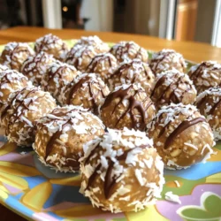 - 1 cup almond butter - 1 cup rolled oats - 1/2 cup unsweetened shredded coconut These three ingredients form the heart of the Almond Joy Energy Bites. Almond butter gives a rich, nutty flavor. Rolled oats provide a chewy texture and help bind everything together. The shredded coconut adds a tropical touch and a slight sweetness. - 1/4 cup honey or maple syrup - 1/2 cup dark chocolate chips - 1/4 cup chopped almonds Honey or maple syrup is a sweet addition. It helps to keep the bites moist. Dark chocolate chips bring a rich, decadent taste. Chopped almonds add a nice crunch and enhance the almond flavor. - 1 teaspoon vanilla extract - A pinch of sea salt Vanilla extract deepens the overall flavor. It adds warmth and sweetness to the bites. A pinch of sea salt balances the sweetness and highlights all the flavors. These ingredients work together to create a tasty, energy-packed snack. You can mix and match based on your taste. Enjoy making these bites with your favorite flavors! First, take a large mixing bowl. Add 1 cup of almond butter. Next, pour in 1/4 cup of honey or maple syrup. Then, add 1 teaspoon of vanilla extract. Mix these ingredients well until the blend is smooth and creamy. This will form a tasty base for your energy bites. Now, it’s time to add more fun! Fold in 1 cup of rolled oats. Then, add 1/2 cup of shredded unsweetened coconut and 1/4 cup of chopped almonds. Don’t forget to toss in 1/2 cup of dark chocolate chips. Add a pinch of sea salt for flavor. Stir everything together until you have a sticky mixture. Using your hands, grab small portions of the mixture. Roll them into balls about 1 inch wide. Place the bites on a parchment-lined baking sheet. Once all the mixture is rolled, put the sheet in the fridge for at least 30 minutes. This chilling time helps the bites firm up. Enjoy your tasty Almond Joy Energy Bites after they cool! To get the right texture, you can adjust the stickiness with oats. If your mixture feels too wet, add more rolled oats. This helps bind everything together. Start with 1 cup of oats. If you want a firmer bite, add an extra 1/4 cup. This makes your energy bites easier to roll and eat. You can enhance the flavor by adding extra coconut or nuts. Try adding more shredded coconut for a stronger coconut taste. You can also mix in different nuts, like walnuts or pecans. This adds crunch and variety to each bite. Experiment to find your favorite combo! Serve the Almond Joy Energy Bites on a nice platter. For a great look, garnish with a sprinkle of shredded coconut. You can also drizzle melted dark chocolate on top. This makes them look fancy and tasty. Your friends will love the extra touch! {{image_2}} If you want a nut-free version, try using sunflower seed butter instead of almond butter. This swap keeps the taste rich and creamy. Sunflower seed butter also adds a nice dose of healthy fats. It is a great choice for those with nut allergies. Simply replace the almond butter with the same amount of sunflower seed butter in your recipe. You can change up the flavors of your Almond Joy Energy Bites. Add in some dried fruits like cranberries or apricots for a sweet touch. Also, spices like cinnamon or a pinch of nutmeg can bring warmth to the bites. Feel free to experiment with what you like. Mix and match until you find your perfect blend! To make your energy bites vegan, ensure all your ingredients are plant-based. Use maple syrup instead of honey. Check that your dark chocolate chips are dairy-free. This way, you can enjoy a delicious treat that fits your vegan diet. With these changes, you can still savor the rich flavors of Almond Joy Energy Bites. To keep your Almond Joy Energy Bites fresh, store them in an airtight container. Place the container in the fridge. This method helps maintain their taste and texture. They can last up to one week when stored properly. For longer storage, you can freeze the energy bites. Place them in a freezer-safe bag or container. They will stay good for up to three months. Make sure to label the bag with the date. This way, you won't forget when you made them! Check for any changes in smell or texture. If the bites smell off or feel dry and crumbly, it's best to toss them. Also, look for any mold. If you see it, don't eat them. Always prioritize your safety! Almond Joy Energy Bites last about one week in the fridge. Store them in an airtight container. If you want to keep them longer, freeze them. They can last up to three months in the freezer. Just let them thaw before you eat. Yes, you can use other nut butters. Peanut butter works well. Cashew butter or sun butter are good choices too. Just make sure the taste fits your preference. Each nut butter will change the flavor slightly, so feel free to experiment. Yes, these bites can be gluten-free. Just check your oats and other ingredients. Some oats may have gluten. Look for certified gluten-free oats to be safe. This way, you can enjoy your tasty bites without worry. This blog post shows how to make Almond Joy Energy Bites. You learned about the key ingredients, including almond butter and oats. I shared tips for perfecting texture and flavor. We explored storage methods to keep them fresh. You can also make variations like nut-free options or a vegan version. Now, you can enjoy these fun, tasty bites while knowing how to customize them. Try making them today for a healthy snack!