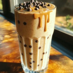 For the Peanut Butter Cookie Dough Smoothie, you need simple, tasty ingredients. Here’s what you’ll need: - 1 frozen banana - 2 tablespoons natural peanut butter - 1 scoop vanilla protein powder - 1 cup unsweetened almond milk (or milk of choice) - 2 tablespoons rolled oats - 1 tablespoon maple syrup (optional) - 1 teaspoon vanilla extract - Pinch of salt - 1 tablespoon chocolate chips (for garnish) Each ingredient plays a key role. The frozen banana gives a creamy texture and natural sweetness. Natural peanut butter adds a rich, nutty flavor. The vanilla protein powder boosts protein and helps keep you full. Almond milk makes it smooth and light. Rolled oats add fiber, which is great for digestion. Maple syrup is optional, but it can make your smoothie sweeter if you like. The vanilla extract brings warmth and depth. A pinch of salt enhances all the flavors. Finally, chocolate chips add a fun touch on top, making it more like cookie dough. Gather these ingredients, and you’ll be ready to blend a delicious, nutritious drink! - Step 1: Combine ingredients in a blender. Start your smoothie by adding one frozen banana, two tablespoons of natural peanut butter, and one scoop of vanilla protein powder into your blender. Next, pour in one cup of unsweetened almond milk. Add two tablespoons of rolled oats, one tablespoon of maple syrup if you want extra sweetness, and one teaspoon of vanilla extract. Don’t forget a pinch of salt! - Step 2: Blend until smooth and creamy. Blend the mixture on high for about 30 to 60 seconds. You want a nice, smooth texture. If the smoothie is too thick, add a little more almond milk. This will help you get that perfect creamy consistency. - Step 3: Adjust sweetness and pour into glass. After blending, taste your smoothie. If you want it sweeter, add a bit more maple syrup. Then, pour the smoothie into a tall glass. It should look thick and inviting. - Step 4: Garnish and serve. To make your smoothie even more appealing, garnish the top with a tablespoon of chocolate chips. You can add an extra drizzle of peanut butter if you like. Enjoy your delicious peanut butter cookie dough smoothie! To get the right consistency, start with a frozen banana. This gives the smoothie that creamy feel. If it feels too thick, just add more almond milk. Mix until you reach your desired texture. When blending frozen ingredients, always add your liquid first. This helps the blades move smoothly. If you blend frozen items first, they can get stuck. Use a tamper or stop to scrape down the sides if needed. To adjust sweetness, taste as you go. Start with one tablespoon of maple syrup. If you want it sweeter, add more a little at a time. Remember, the banana adds natural sweetness too. These tips will help you create a perfect Peanut Butter Cookie Dough Smoothie every time. Enjoy your tasty and healthy treat! {{image_2}} You can have fun with your smoothie. Start by trying different nut butters. Almond and cashew butters add unique flavors. They also change the texture. If you want, mix in chocolate or hazelnut butter. Each nut butter brings its own taste. Next, switch up your protein powder. Vanilla is great, but chocolate or plant-based options work too. Each type of powder gives a different flavor and protein boost. Try a scoop of chocolate protein for a richer taste. You can also add extra mix-ins to boost nutrients. Chia seeds pack a punch of fiber and omega-3s. Toss in a handful of spinach for added vitamins. You won’t even taste it, but your smoothie will be healthier. Feel free to get creative! The options are endless. Each change makes your smoothie unique and fun. You may have extra smoothie after enjoying your tasty treat. Here are some easy tips for storage. - Freezing Smoothie: Pour leftover smoothie into an ice cube tray. Once frozen, transfer cubes to a freezer bag. This makes it easy to blend later. - Refrigerator Storage: If you plan to drink it soon, store it in a sealed jar. It keeps well for up to 24 hours in the fridge. - Re-blending or Consuming: If the smoothie thickens in the fridge, add a splash of almond milk when you blend it again. This will bring back its creamy texture. Enjoy your smoothie anytime! Yes, you can use any milk you like. Almond milk works well, but try oat, soy, or coconut milk too. Each will change the flavor a bit, but all are tasty. Yes, it can be vegan! Just use a plant-based protein powder instead of whey. Also, check that the peanut butter has no added dairy. To lower calories, skip the maple syrup. You can also reduce the peanut butter to one tablespoon. This keeps the flavor but cuts some calories. You can blend this smoothie ahead of time. Store it in the fridge for up to 24 hours. Just be sure to shake or stir before drinking. This blog post showed you how to make a tasty and healthy smoothie. We covered the simple ingredients, step-by-step instructions, and tips for a smooth blend. You learned how to customize your drink and store leftovers for later. With these ideas, you can enjoy a nutritious treat any time. Get creative with flavors and ingredients. Enjoy your smoothie adventure!
