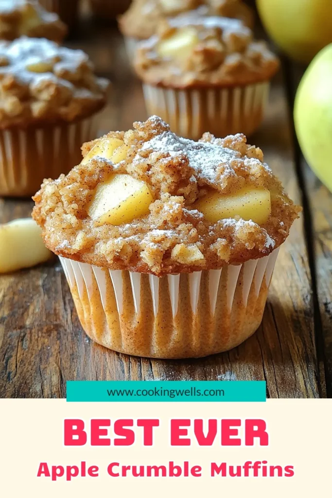 Indulge in the deliciousness of Apple Cinnamon Crumble Muffins! These easy muffins are packed with sweet apples and topped with a crunchy crumble that makes them perfect for breakfast or a snack. With simple ingredients and quick prep, you can enjoy homemade warmth in every bite. Click through for the full recipe and make your kitchen smell heavenly! #AppleCinnamonMuffins #BakingFromScratch #MuffinRecipe #FallBaking