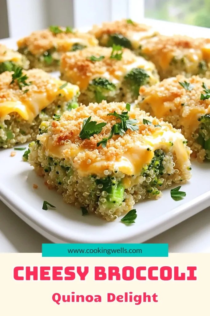 Savor a delicious Creamy Broccoli Cheddar Quinoa Bake that's not just satisfying but also packed with nutrients! This delightful recipe blends wholesome quinoa with vibrant broccoli and creamy cheeses for a comfort dish everyone will love. Perfect for weeknight dinners or meal prep, it's easy to make and bursting with flavor. Click through to discover the complete recipe and impress your family tonight! #QuinoaBake #HealthyRecipes #ComfortFood #BroccoliCheddar