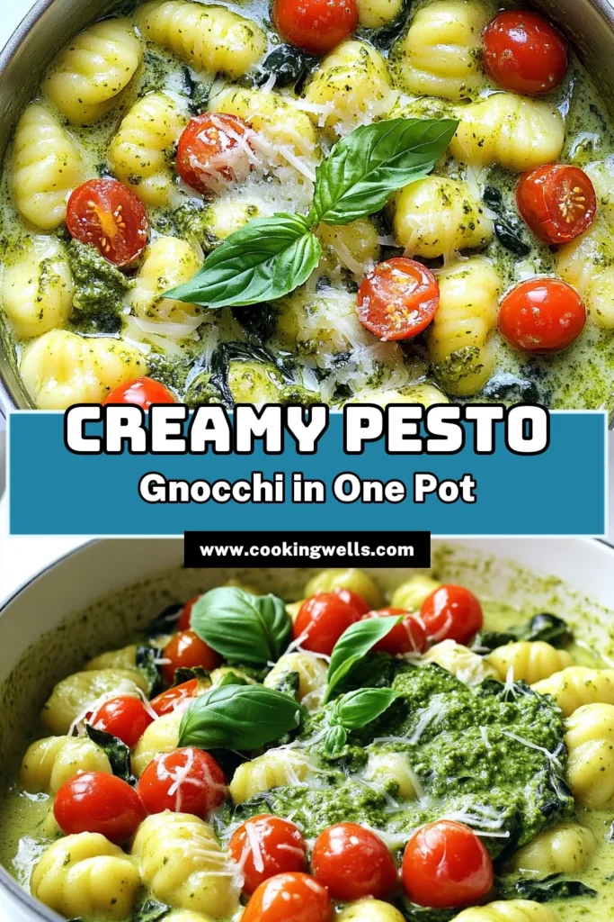 Indulge in a delicious One Pot Creamy Pesto Gnocchi that’s quick, easy, and bursting with flavor! This recipe features tender potato gnocchi tossed in rich cream, savory basil pesto, and fresh veggies, all cooked in one pot for a fuss-free meal. Perfect for busy weeknights, it only takes 20 minutes! Click through to discover this mouthwatering recipe and elevate your dinner game! #OnePotMeal #CreamyPesto #GnocchiRecipe #EasyDinnerIdea