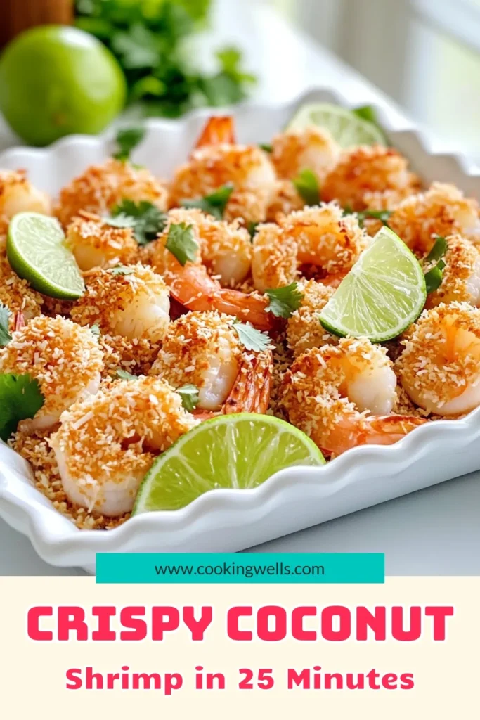 Indulge in a deliciously crispy coconut shrimp delight that will impress your family and friends! This easy air fryer recipe combines succulent shrimp coated in a crunchy mix of coconut and panko for a mouthwatering appetizer. Perfect for parties or a fun dinner, you can whip it up in just 25 minutes. Click through to discover the full recipe and elevate your cooking game today! #CoconutShrimp #AirFryerRecipes #SeafoodDelight #EasyAppetizers