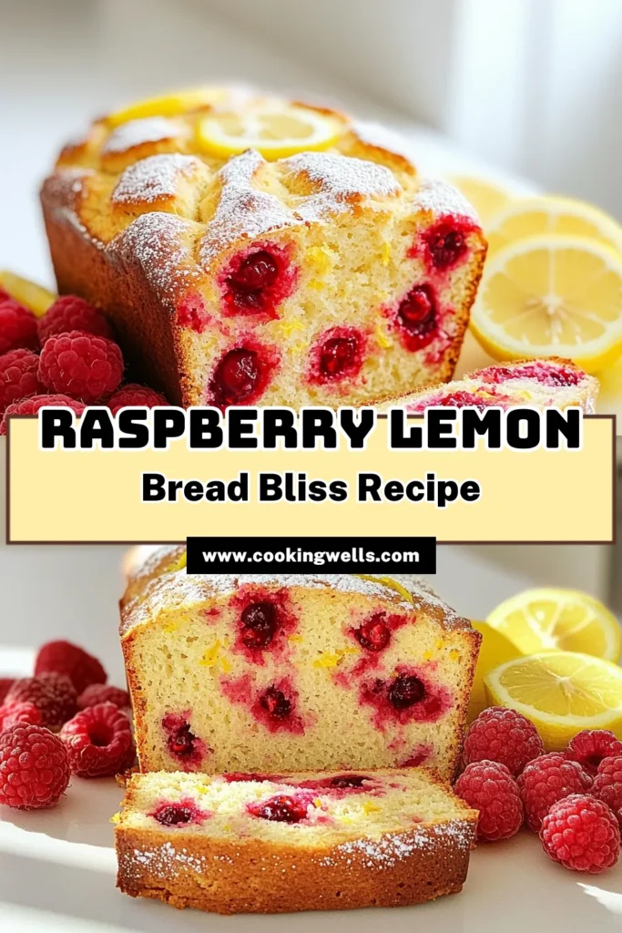 Indulge in the refreshing taste of Raspberry Lemon Delight Bread with this easy recipe! Bursting with fresh raspberries and zesty lemon, this moist bread is a perfect treat for any occasion. Simple to make and delightful to serve, it's sure to impress your family and friends. Don't miss out on this delicious baking adventure—click through to discover the full recipe and bring a splash of flavor to your kitchen! #RaspberryLemonDelight #BakingRecipes #HomemadeBread #DessertIdeas
