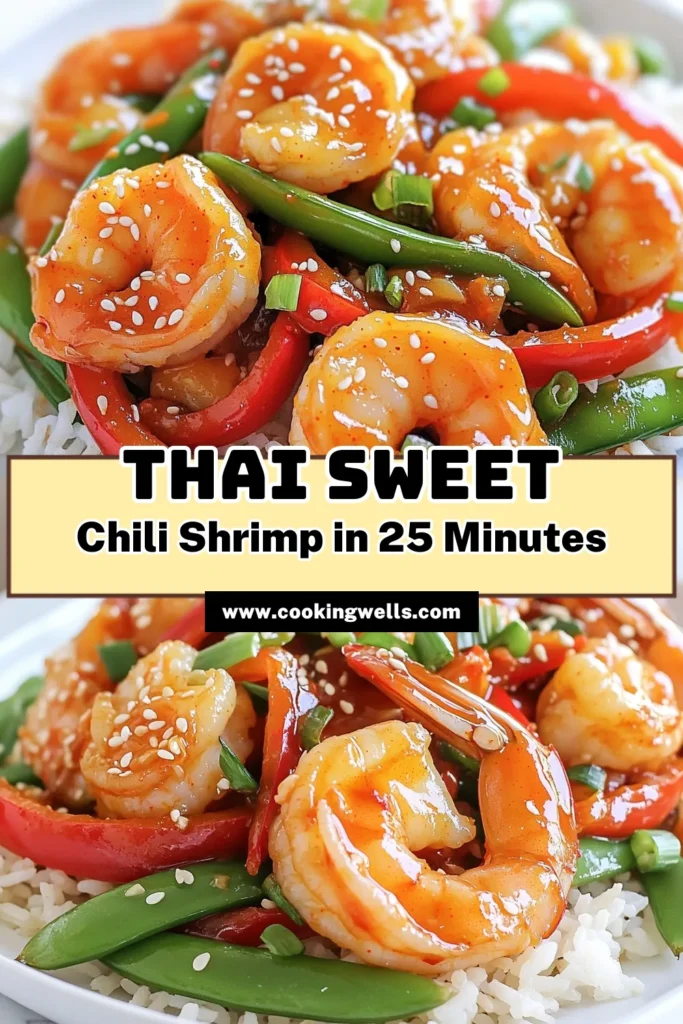 Craving a delicious meal at home? Try this Better Than Takeout Thai Sweet Chili Shrimp recipe! Quick and easy, it features succulent shrimp tossed in a sweet and spicy sauce with vibrant veggies. Perfectly served over jasmine rice, this dish is sure to impress. Click through for step-by-step instructions and make your dinner extraordinary tonight! #ThaiShrimp #EasyRecipes #DinnerInspiration #HealthyEating