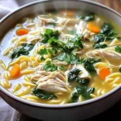 - 1 pound boneless, skinless chicken thighs - 4 cups chicken broth - 1 cup water - 3 cloves garlic, minced - 1/3 cup honey - 2 tablespoons soy sauce (or tamari for gluten-free) - 1 teaspoon ground ginger - 1 carrot, sliced - 1 stalk celery, chopped - 1 small onion, diced - 1 cup egg noodles - 2 cups fresh spinach - Salt and pepper, to taste - Fresh parsley, for garnishing To make Slow Cooker Honey Garlic Chicken Noodle Soup, gather these key ingredients. The chicken thighs give it a rich flavor. Chicken broth and water create the soup base. Garlic adds depth. Honey brings a sweet touch, while soy sauce gives it a savory note. Ground ginger adds warmth. Carrots, celery, and onion add texture and nutrition. Egg noodles soak up the broth and make the soup hearty. Fresh spinach adds color and nutrients. Finally, season with salt and pepper to taste. Fresh parsley makes a lovely garnish. - Alternatives to egg noodles - Spices for additional flavoring - Vegetables to add for nutrition If you're feeling creative, try alternatives to egg noodles, like rice noodles or quinoa. You can also add spices like chili flakes or curry powder for a kick. Want more veggies? Toss in peas, bell peppers, or mushrooms for added nutrition and flavor. Feel free to adjust based on your taste! - First, place 1 pound of boneless, skinless chicken thighs in the slow cooker. - Next, mix 4 cups of chicken broth, 1 cup of water, 3 cloves of minced garlic, 1/3 cup of honey, 2 tablespoons of soy sauce, and 1 teaspoon of ground ginger in a bowl. This broth mixture adds a sweet and savory flavor to the chicken. Pour it over the chicken in the slow cooker. - Now, add 1 sliced carrot, 1 chopped stalk of celery, and 1 diced small onion to the pot. - Season with salt and pepper, then stir gently to combine all the ingredients. Cover the slow cooker and set it to cook on low for 6-7 hours or on high for 3-4 hours. The chicken should be fully cooked and tender. - Once the chicken is ready, remove the thighs from the cooker. Shred them using two forks. - Return the shredded chicken to the slow cooker. Add 1 cup of egg noodles and 2 cups of fresh spinach, then stir. Cover the pot and cook on high for another 15-20 minutes, until the noodles are tender. Taste the soup and adjust the seasoning if needed. Serve hot and garnish with fresh parsley for a lovely touch. Enjoy the warm, comforting flavors! Using fresh herbs can make a big difference in flavor. I love adding fresh parsley at the end. It brightens up the soup and adds a nice touch. You can also try fresh thyme or basil for a different twist. Seasoning is key, too. Always taste the soup before serving. A little more salt or pepper can really enhance the dish. Remember, you can adjust the flavors as you cook. Slow cooking chicken thighs is easy. They stay moist and tender. Place them at the bottom of the slow cooker, where they soak up all the juices. When it comes to cooking noodles, timing is important. Add them near the end of cooking. This keeps them from getting mushy. Cook them for about 15 to 20 minutes on high. Overcooking chicken is a common mistake. It can become dry and tough. Always check for doneness before shredding. Not stirring the ingredients can lead to uneven cooking. I always give it a gentle stir halfway through. This helps all the flavors blend well. {{image_2}} You can switch up the chicken for different proteins. If you want a vegetarian option, try tofu. It soaks up flavors well. For a leaner choice, use turkey. You can also use low-sodium broth. This helps cut back on salt without losing taste. Change the sauce to spice things up! Add some hot sauce for heat. You can also mix in a splash of citrus juice. Lemon or lime gives a bright, tangy twist. Try adding fresh herbs like basil or cilantro for extra flavor. Serve the soup with warm bread or a fresh side salad. This makes a hearty meal. If you have leftovers, store them in airtight containers. The soup lasts about three days in the fridge. You can reheat it on the stove or in the microwave. Add a splash of broth to keep it moist. To store your soup, use airtight containers. This keeps the soup fresh and safe. In the fridge, it lasts about three to four days. Make sure to cool it before sealing. You can freeze the soup for later. Pour it into freezer-safe containers. Leave some space at the top for expansion. To thaw, place it in the fridge overnight. For quick thawing, use the microwave. When reheating, warm it on the stove until hot. When reheating, do so on low heat. Stir often to avoid sticking. After warming, taste the soup. You may want to add more salt, pepper, or fresh herbs. Adding a squeeze of lemon or lime gives a nice kick! Cooking chicken in a slow cooker can vary. On the low setting, it takes about 6 to 7 hours. On high, it cooks in 3 to 4 hours. The key is to check that the chicken is tender and fully cooked. Yes, you can use frozen chicken. Just be aware that it will take longer to cook. If using frozen chicken, increase the cooking time by 1 to 2 hours on low. Always ensure the chicken reaches a safe internal temperature. If you need a substitute for honey, you can use maple syrup or agave nectar. Both options work well and will add a nice sweetness. Adjust the amount to your taste, as some sweeteners are stronger than honey. Yes, this recipe can be gluten-free. Just use tamari instead of soy sauce. Tamari is a great option that gives the same flavor without gluten. Always check labels to ensure all ingredients are gluten-free. This recipe is a great way to make a warm, tasty soup. You learned about key ingredients like chicken, broth, and noodles. I shared step-by-step instructions to help you cook perfectly. Remember to avoid common mistakes to get the best flavor. Feel free to customize the soup with your favorite seasonal veggies or spices. Store leftovers right for easy meals later. With this guide, you can create a delicious dish that suits your taste. Enjoy your cooking adventure!
