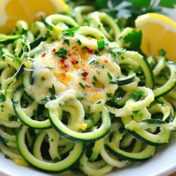 - 4 medium zucchini, spiralized - 3 tablespoons olive oil - 4 cloves garlic, minced - 1/2 teaspoon red pepper flakes (optional) - 1/2 cup grated Parmesan cheese - Fresh parsley, chopped (for garnish) - Salt - Pepper - Lemon wedges To make Minute Garlic Parmesan Zucchini Noodles, you need simple yet fresh ingredients. Start with medium zucchini. I like to use four of them, spiralized into noodles. If you don't have a spiralizer, a vegetable peeler works well too. Next, grab some olive oil. You will need three tablespoons to sauté the garlic. Speaking of garlic, four cloves, minced, add a great punch of flavor. If you enjoy a little heat, toss in half a teaspoon of red pepper flakes—this step is optional. For a creamy finish, use half a cup of grated Parmesan cheese. It melts nicely and ties all the flavors together. Finally, don’t forget fresh parsley for a bright garnish. Add lemon wedges on the side for an extra zesty kick. In your pantry, keep salt and pepper handy to season your dish. They enhance all the natural flavors and help balance the taste. With these ingredients, you can make a quick and delightful meal that’s both healthy and satisfying. First, you need to prepare the zucchini. Spiralizing makes great noodles. Use a spiralizer to create long, thin strands. If you don't have a spiralizer, no worries! You can use a vegetable peeler to make ribbons or slice the zucchini thinly. Each method works well, but spiralizing gives the best noodle texture. Now, let’s cook the noodles. Start by heating three tablespoons of olive oil in a large skillet over medium heat. Once the oil is hot, add four minced garlic cloves. If you like a bit of spice, add half a teaspoon of red pepper flakes here. Sauté them for about one minute. You want the garlic to be fragrant, not brown. Next, it’s time to add the zucchini noodles. Toss them in the skillet with the garlic oil. Cook for two to three minutes. The goal is to keep them tender with a slight crunch. Season with salt and pepper to taste, then remove the skillet from the heat. Finally, stir in half a cup of grated Parmesan cheese. Mix until the cheese melts slightly and coats the noodles. Serve hot, garnished with fresh parsley and lemon wedges for a zesty finish! To get the best zoodles, cook them for just 2-3 minutes. This keeps them tender yet firm. If you cook them too long, they can turn mushy. To prevent extra moisture, always sauté them on high heat. This helps the water evaporate quickly. Want to add more flavor? Consider adding herbs like basil or oregano. A pinch of thyme can also work wonders. You can swap Parmesan for other cheeses like feta or goat cheese. Each cheese brings a unique taste to your dish. Make your dish look great! Garnish with fresh parsley for a pop of color. Add lemon wedges on the side for a zesty touch. You can serve these zoodles in a bowl or on a plate. A nice bowl makes it easy to enjoy every bite! {{image_2}} You can swap zucchini for other low-carb veggies. Spaghetti squash works well. It has a similar texture. You can also try yellow squash for a tasty twist. Both options keep it light and fresh. If you want a dairy-free version, try dairy-free cheese. There are many good brands today. Look for options made from nuts or soy. These melt nicely, giving you a great flavor without dairy. Want to amp up the taste? Add protein like shrimp or chicken. Cook the protein first, then mix it in. This adds heartiness to your dish. You can also play with sauces. Try a light pesto or a spicy marinara. Both options bring new life to your noodles. To store leftovers, place the zoodles in a clean, airtight container. Make sure they cool before sealing. Keep them in the fridge for up to three days. This helps maintain freshness. When you're ready to eat, check for any signs of spoilage. If you see any, discard them. If you want to freeze zoodles, it’s best to prepare them first. Cook the zucchini noodles just until tender. Then, let them cool completely. Portion them into freezer bags. Remove as much air as possible before sealing. This prevents freezer burn. Zoodles can stay fresh in the freezer for up to two months. To reheat zoodles, avoid the microwave if you can. Instead, use a skillet over low heat. Add a splash of olive oil to the pan. This helps keep the noodles from drying out. Stir gently until warmed through. If you prefer the microwave, heat in short bursts. Stir in between to keep the texture nice. Enjoy your tasty zoodles just like fresh! Zucchini noodles last about 3 to 5 days in the fridge. Store them in an airtight container to keep them fresh. Make sure to dry them well after washing. This helps prevent sogginess. Yes, you can make these noodles ahead. Cook them up to two days in advance. Let them cool completely before storing in the fridge. When you are ready to eat, reheat them in a skillet over medium heat. Add a splash of olive oil to help bring back their flavor. Garlic Parmesan zoodles pair well with many dishes. Here are some great options: - Grilled chicken or shrimp for protein. - A fresh salad for added crunch. - Garlic bread for a delightful side. - Roasted vegetables for extra flavor. - A light tomato sauce if you want more zest. These pairings enhance the dish and make for a balanced meal. Enjoy experimenting with different combinations! In this blog post, we explored fresh and pantry ingredients for making delicious zucchini noodles. I shared simple steps for preparing, cooking, and combining zoodles with tasty garlic and Parmesan. We also covered tips for perfect texture, flavor variations, and smart storage methods. Zucchini noodles are versatile and fun to make. They fit various diets and can adapt to your taste. Enjoy creating your own unique dishes with zoodles!
