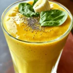 To make the Turmeric Ginger Immunity Smoothie, you will need fresh and vibrant ingredients. Each element plays a role in boosting your health while also giving great flavor. Here’s what you will need: - Frozen Banana - Fresh Spinach - Turmeric Powder - Freshly Grated Ginger - Honey or Maple Syrup (optional) - Coconut Water or Almond Milk - Chia Seeds - Black Pepper (for absorption) - Fresh Lemon Juice The frozen banana adds creaminess and natural sweetness. Spinach provides vitamins and minerals. Turmeric and ginger are heroes for your immune system. Honey or maple syrup can sweeten your smoothie, but you can skip it if you prefer. Coconut water or almond milk serves as a base, making it smooth and hydrating. Chia seeds boost fiber and healthy fats. Black pepper helps your body absorb turmeric better, and lemon juice brightens the flavor. These ingredients come together to create a tasty drink that fuels your body and supports your health goals! - Blending Ingredients Start by adding the frozen banana and fresh spinach to your blender. The banana gives the smoothie a creamy texture. The spinach adds vitamins and minerals. Next, add in the turmeric powder and freshly grated ginger. These spices boost your immune system. If you like sweetness, pour in honey or maple syrup. Finally, add coconut water or almond milk for a smooth base. - Adjusting Consistency Blend all the ingredients on high until everything is smooth. If the smoothie seems too thick, add more coconut water or almond milk. You want a drinkable consistency. Blend again until you reach your desired texture. - Tasting and Sweetening After blending, taste your smoothie. If you want it sweeter, add more honey or maple syrup. Blend again for a few seconds. Pour your smoothie into a glass or bowl. If you fancy, sprinkle some chia seeds on top for extra crunch. Enjoy your healthy power boost! Selecting Fresh Turmeric and Ginger When picking turmeric and ginger, look for firm roots. They should feel heavy and look smooth. Fresh turmeric has a bright orange hue and a strong scent. Fresh ginger gives off a spicy aroma. Using fresh roots boosts the flavor and health benefits of your smoothie. Benefits of Using Organic Spinach I always choose organic spinach for its clean taste. Organic spinach avoids harmful pesticides. It packs more nutrients, too. These nutrients help support your immune system. Fresh spinach adds a lovely green color and a mild flavor to your smoothie. Importance of Chia Seeds Chia seeds are small but mighty. They are full of fiber, protein, and omega-3 fatty acids. Adding these tiny seeds helps keep you full longer. They also add a nice texture to your smoothie. Plus, they are great for your digestion. Tips for Thicker Smoothies To make your smoothie thicker, add more frozen banana. You can also use less liquid. This gives your drink a creamy texture. If you want a rich smoothie, blend in some ice cubes. This will make it frosty and refreshing. Enhancing Flavor Balance To balance flavors, use a squeeze of fresh lemon juice. It adds brightness and cuts through the sweetness. If your smoothie tastes too strong, try adding more coconut water. This will soften the flavors without losing the health benefits. {{image_2}} You can change your smoothie by using different leafy greens. Kale is a great option. It adds a nice green flavor and packs in more nutrients. You can also use Swiss chard for a different taste. For liquid bases, try almond milk or coconut water. Each gives a unique flavor and texture. Coconut water offers natural sweetness, while almond milk is creamy and rich. If you want a sweeter smoothie, consider using dates or agave syrup. Both options add natural sweetness without refined sugar. You can adjust the amount based on your taste. You can boost your smoothie’s taste by adding berries. Blueberries, strawberries, or raspberries work well. They add vitamins and antioxidants. Plus, they make your drink even more colorful. Including protein powders is another option. A scoop of plant-based or whey protein can help you feel full. This can be great after a workout or as a breakfast option. To keep your Turmeric Ginger Immunity Smoothie fresh, store it in a sealed jar. Use glass jars for the best results. They help avoid any strong smells from other foods. Keep the jar in the fridge right after making the smoothie. This smoothie tastes best within 24 hours. If you have leftovers, you can freeze them. Pour the smoothie into ice cube trays. Once frozen, transfer the cubes to a freezer bag. This way, you can enjoy a quick boost later. Just blend a few cubes with some almond milk for a fresh drink. Fresh smoothies usually last about one day in the fridge. After that, they can lose their flavor and nutrients. If you notice any changes in color or smell, it’s time to toss it. Signs of spoilage include a sour smell and separation of ingredients. If you see any mold, don’t eat it! Always trust your senses when checking for freshness. - Immune-Boosting Properties Turmeric and ginger are great for your immune system. Turmeric has curcumin, which helps fight germs. Ginger boosts your white blood cells, helping you stay healthy. Together, they make a strong team against colds and flu. - Anti-Inflammatory Effects Both turmeric and ginger reduce inflammation. Turmeric lowers swelling in your body. Ginger helps ease muscle pain and soreness. This smoothie packs a powerful punch to keep you feeling good. Yes, you can make this smoothie ahead! Blend it, pour it into a jar, and store it in the fridge. It stays fresh for up to 24 hours. Just give it a good shake before drinking. Absolutely! You can mix and match ingredients. Use different leafy greens like kale or add berries for extra flavor. Almond milk can replace coconut water if you prefer. Be creative with your smoothie! To make this smoothie vegan, skip the honey and use maple syrup instead. All other ingredients are already vegan-friendly. Enjoy your tasty, plant-based power boost! This smoothie is simple and packed with health benefits. You learned how to blend fresh ingredients like spinach, turmeric, and ginger for a nutritious drink. Tips for choosing top-notch ingredients and adjusting flavors help you tailor it to your taste. Remember, you can store leftovers in the fridge or freezer for later use. Enjoy experimenting with different flavors and variations. A healthy smoothie can boost your day!