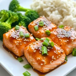- 1 pound salmon fillet, skinless and cut into bite-sized cubes - 1/4 cup teriyaki sauce (look for a low-sodium option if preferred) - 1 tablespoon sesame oil - 1 tablespoon honey - 1 tablespoon rice vinegar - 1 teaspoon ginger, freshly grated - 1 clove garlic, minced - 1 tablespoon sesame seeds - 2 green onions, finely chopped - Salt and pepper to taste For teriyaki sauce, I recommend a few brands. Kikkoman offers a classic taste. If you prefer low-sodium, try San-J. Both brands provide rich flavors without too much salt. You’ll need some basic tools. Grab a medium bowl for mixing. A whisk helps blend the marinade. An air fryer is key for cooking. Use a spatula to flip the salmon. Lastly, have a sharp knife and cutting board for prepping the fish. To make a tasty marinade, start with a medium bowl. Add 1/4 cup of teriyaki sauce, 1 tablespoon of sesame oil, 1 tablespoon of honey, and 1 tablespoon of rice vinegar. These ingredients create a sweet and salty mix that enhances the salmon’s flavor. Next, add 1 teaspoon of freshly grated ginger and 1 clove of minced garlic. Whisk everything until it's well blended. This step is vital because it infuses the salmon with flavor. Now, take 1 pound of skinless salmon fillet and cut it into bite-sized cubes. Gently add the salmon to the marinade. Toss the cubes lightly to coat them evenly. Cover the bowl with plastic wrap and place it in the refrigerator. Let it marinate for at least 30 minutes. For even more flavor, you can marinate it for up to 2 hours. This allows the salmon to absorb all those delicious flavors. Once the salmon has marinated, it’s time to cook. Preheat your air fryer to 375°F (190°C) for about 5 minutes. After preheating, take the salmon out of the fridge. Season the cubes with salt and pepper to taste. Place the salmon bites in the air fryer basket in a single layer. It’s important they don’t overlap. Cook the salmon bites for 8-10 minutes. Flip them halfway through for even cooking. When they are done, they should be cooked through and slightly crispy on the outside. Carefully remove the bites from the air fryer. For a final touch, sprinkle sesame seeds and finely chopped green onions on top. Enjoy your delicious teriyaki salmon bites! To get that perfect crunch on your salmon bites, follow these tips: - Preheat the Air Fryer: Always preheat your air fryer to 375°F (190°C). This step helps the salmon cook evenly and crisp up nicely. - Don’t Overcrowd the Basket: Place the salmon cubes in a single layer. If they touch or overlap, they won’t get the crispy texture you want. - Flip Halfway Through Cooking: Turn the salmon bites halfway through the cooking time. This action helps them brown evenly on all sides. You can easily adjust the flavors to suit your taste. Here are some ideas: - Add More Spice: If you love heat, add a pinch of red pepper flakes to your marinade. This addition gives a nice kick. - Try Different Sweeteners: Swap honey for maple syrup or agave for a unique twist. Each sweetener gives a different flavor. - Experiment with Herbs: Add fresh herbs like cilantro or basil to the garnish for extra freshness. These herbs pair well with teriyaki. To ensure your salmon bites turn out great, watch out for these common errors: - Marinating Too Short: Don’t rush the marinating process. Aim for at least 30 minutes, but letting it sit for 2 hours enhances the flavor. - Skipping the Seasoning: Always season with salt and pepper before cooking. This step adds depth to the flavor. - Not Checking for Doneness: Use a fork to check if the salmon is flaky and cooked through. If it’s still raw in the center, give it more time in the air fryer. {{image_2}} You can make this dish even better by adding veggies. Broccoli, bell peppers, and snap peas work great. Simply chop them into bite-sized pieces. Toss them in the same marinade as the salmon. Let the veggies soak up the flavors for at least 15 minutes before air frying. This adds color and nutrients to your meal. While teriyaki is tasty, you can try other flavors too. A honey soy glaze gives a sweet touch. For a spicy kick, mix soy sauce with sriracha. You could even use a citrus marinade with orange juice and zest. Each option offers a unique taste that can change your salmon bites completely. Serve your salmon bites with sides for a full meal. Jasmine rice or quinoa adds a nice base. Steamed broccoli or a fresh salad brightens the plate. Drizzle extra teriyaki sauce on top for added flavor. You can also garnish with lime wedges for a zesty finish. Mixing and matching sides makes your meal fun and exciting. To store your leftover teriyaki salmon bites, first let them cool down. Place them in an airtight container. This keeps them fresh and tasty. You can store them in the fridge for up to 3 days. If you want to enjoy them later, freezing is a good option. When you’re ready to eat the leftovers, the best way is to use an air fryer. Preheat it to 350°F (175°C). Place the salmon bites in the basket. Heat them for about 5-7 minutes. This keeps them crispy and warm. You can also use a microwave, but this may make them a bit soft. If you want to freeze the salmon bites, do it right after cooking. Let them cool completely. Then, place them in a freezer-safe bag. Remove as much air as possible before sealing. You can freeze them for up to 3 months. When ready to eat, thaw in the fridge overnight and reheat in the air fryer. Enjoy your tasty meal! For this recipe, I recommend using skinless salmon fillets. Atlantic salmon works great for its rich flavor. If you prefer a leaner option, go for sockeye salmon. Both types will absorb the teriyaki sauce well and stay moist during cooking. I suggest marinating the salmon for at least 30 minutes. This time allows the flavors to soak in nicely. For the best taste, you can marinate it for up to 2 hours. Just make sure to keep it in the fridge while it marinates. Yes, you can! If you don't have an air fryer, you can easily bake the salmon. Preheat your oven to 400°F (200°C). Place the marinated salmon on a baking sheet lined with parchment paper. Bake for 12-15 minutes or until the salmon flakes easily with a fork. This method gives you a tasty dish as well! In this article, we explored how to make tasty teriyaki salmon bites. We listed important ingredients, shared brands to trust, and named essential tools. Next, I guided you through marinating and cooking salmon in an air fryer. We covered tips for crispy bites and avoiding mistakes. I also shared ideas for variations and offered storage and reheating suggestions. With these steps and insights, you can create a delicious dish. I hope this inspires you to try it out!