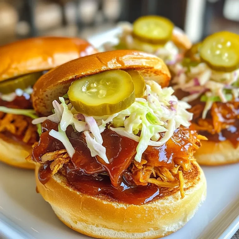 To make BBQ jackfruit sliders, you need a few key items. Gather these ingredients: - 2 cans young green jackfruit in water or brine, drained and rinsed - 1 tablespoon olive oil - 1 onion, finely chopped - 3 cloves garlic, minced - 1 teaspoon smoked paprika - 1 teaspoon ground cumin - 1 teaspoon chili powder - 1 cup barbecue sauce (store-bought or homemade) - Salt and pepper to taste - Slider buns (mini hamburger buns), for serving These ingredients create the base for your delicious sliders. Jackfruit acts like meat, while spices add flavor. You can make your sliders even better with toppings. Here are some fun options: - Coleslaw - Pickles Coleslaw adds crunch and creaminess. Pickles give a nice tang. Feel free to mix and match toppings to your taste. The BBQ sauce is key to these sliders. You can use store-bought or homemade sauce. Here are a few great choices: - Sweet and smoky barbecue sauce - Spicy barbecue sauce - Honey mustard barbecue sauce Each sauce brings a unique flavor. Choose one that you love or try mixing sauces for something new! {{ingredient_image_1}} To start, you need to prepare the jackfruit. Take two cans of young green jackfruit. Drain and rinse them well. Next, use your hands or a fork to pull apart the jackfruit pieces. Remove any hard core parts and seeds. The goal is to make the jackfruit look like shredded meat. This texture is key for your sliders. Now, heat one tablespoon of olive oil in a large skillet over medium heat. Add one finely chopped onion and sauté until it looks soft, about five minutes. Then, add three minced garlic cloves and cook for one more minute. You want to smell that garlic! Next, stir in the pulled jackfruit. Add one teaspoon of smoked paprika, one teaspoon of ground cumin, one teaspoon of chili powder, along with salt and pepper to taste. Mix everything well. Cook this mixture for five to seven minutes. This lets the jackfruit soak up all those great spices. Now pour in one cup of barbecue sauce. Stir it until the jackfruit is coated. Lower your heat and let it simmer for ten to fifteen minutes. Stir it occasionally. You want the jackfruit to be tender and the sauce to thicken. While the jackfruit cooks, you can prepare your slider buns. If you like, toast them lightly for extra flavor. Once the jackfruit is ready, it’s time to assemble your sliders. On each slider bun, spoon a generous amount of the BBQ jackfruit mixture. If you want, add coleslaw and pickles on top for some crunch. Serve your sliders warm and enjoy! You can also keep extra barbecue sauce on the side for dipping. Shredding jackfruit is easy. First, use young green jackfruit from cans. Drain and rinse it well. Next, pull apart the pieces with your hands or a fork. Aim for a texture that looks like pulled pork. Remove any hard parts or seeds while shredding. This step helps the jackfruit soak up flavors. To boost the BBQ flavor, consider adding spices. A dash of smoked paprika gives a deep, rich taste. You can also mix in some liquid smoke for extra depth. If you like it hot, add a pinch of cayenne pepper or a few drops of hot sauce. For sweetness, a spoonful of brown sugar works well. Tweak the sauce to fit your taste. For the best sliders, choose mini hamburger buns. Toast them lightly for a crunchy bite. Add a generous scoop of BBQ jackfruit on each bun. You can top it with fresh coleslaw for a crunchy texture. Pickles add a nice tangy kick too. Serve the sliders warm with extra BBQ sauce on the side. This will make your meal fun and tasty! Pro Tips Choose the Right Jackfruit: Make sure to use young green jackfruit packed in water or brine for the best texture and flavor in your sliders. Flavor Boost: For an extra depth of flavor, consider marinating the shredded jackfruit in barbecue sauce for a few hours or overnight before cooking. Texture Matters: To achieve a meatier texture, cook the jackfruit longer to allow it to absorb the spices and become tender. Serving Suggestions: Experiment with different toppings such as avocado slices, jalapeños, or vegan cheese to customize your sliders to your taste. {{image_2}} You can change the taste of your BBQ jackfruit sliders easily. Try adding different spices to the mix. For a sweet kick, add a teaspoon of brown sugar. If you love heat, toss in a pinch of cayenne pepper. You can also use different barbecue sauces. A spicy sauce can add a nice twist. A honey-based sauce can make it sweeter. Experiment with flavors you enjoy. You don’t have to stick to the stovetop for cooking jackfruit. A slow cooker works great! Just toss the jackfruit, onion, garlic, and spices into the slow cooker. Add your barbecue sauce and cook on low for 6-8 hours. This method helps the flavors blend well. You can also use an Instant Pot for a quick meal. Cook on high pressure for about 20 minutes, and you’ll have tender jackfruit! Making BBQ jackfruit sliders gluten-free is simple. Use gluten-free buns or lettuce wraps instead. For a vegan option, check your barbecue sauce for animal products. Many store-bought sauces are vegan, but it's good to read labels. You can also make homemade sauce with ketchup, vinegar, and spices. This way, you control all the ingredients and flavors! Enjoy your meal knowing it fits your diet needs. After you make your BBQ jackfruit sliders, you might have some leftovers. Store the jackfruit mixture in a sealed container. Keep it in the fridge for up to four days. Make sure to cool it down before you store it. This helps keep it fresh and tasty. When it’s time to eat those sliders again, simple reheating works best. You can microwave them for about 30 seconds. If you prefer, heat them in a skillet over low heat. Add a splash of water to keep them moist. Cover the skillet with a lid. This keeps the jackfruit from drying out. If you want to save the jackfruit for later, freezing is a great option. Let the mixture cool completely. Then, scoop it into freezer bags. Squeeze out the air and seal them tight. Label the bags with the date. It will stay good in the freezer for up to three months. When you're ready to eat, just thaw it overnight in the fridge. Then, reheat it using the tips above. Enjoy your sliders anytime! Jackfruit is a large fruit from tropical trees. It has a green, spiky skin. Inside, it has sweet, yellow flesh. Young jackfruit is used in savory dishes. It has a mild taste and absorbs flavors well. Many say it resembles pulled pork when cooked. Its texture is chewy and satisfying. You can enjoy it in tacos, sandwiches, or on its own. Yes, you can make BBQ jackfruit sliders ahead of time! Prepare the jackfruit mixture and store it in the fridge. It will stay fresh for about three days. You can also freeze it for longer storage. When you are ready to eat, just reheat the mixture. Serve it on fresh slider buns for a quick meal. BBQ jackfruit sliders pair well with many side dishes. Here are some great options: - Coleslaw adds crunch and freshness. - Potato salad is creamy and filling. - Corn on the cob brings sweetness and fun. - Sweet potato fries offer a tasty twist. - Baked beans add heartiness and flavor. These sides will enhance your meal and make it more enjoyable! BBQ jackfruit sliders are tasty and fun to make. We reviewed key ingredients, from jackfruit to the right sauce. I shared step-by-step instructions for cooking, assembling, and serving these sliders. Tips and variations help you customize your meal. Remember to store leftovers properly and reheat them well. With these insights, you can enjoy delicious sliders anytime. Give it a try, and enjoy the flavors you create!