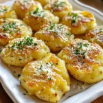 - 1.5 lbs baby Yukon Gold potatoes - 4 cloves garlic, minced - 1/2 cup grated Parmesan cheese - 1/4 cup olive oil - 1/4 cup heavy cream - Salt and pepper to taste - Fresh parsley, chopped - Optional: additional cheese When I think about comfort food, garlic Parmesan smashed potatoes always come to mind. These potatoes are rich, creamy, and packed with flavor. You can make them with just a few simple items. Baby Yukon Gold potatoes are perfect for this dish. They are soft and buttery. The garlic adds a nice kick, and the Parmesan cheese gives a tasty, cheesy finish. You also need olive oil, heavy cream, and salt and pepper. The olive oil helps create a crispy outside. The heavy cream makes the potatoes smooth and rich. Salt and pepper bring out the flavors of each ingredient. For a pretty finish, you can add fresh parsley on top. If you're feeling cheesy, sprinkle on more Parmesan before serving. This dish not only tastes great, but it also looks beautiful on a plate. You can serve it as a side or a main dish. 1. Boiling the potatoes: Start by placing 1.5 lbs of baby Yukon Gold potatoes in a large pot. Cover them with water and add a pinch of salt. Bring the water to a boil. Cook the potatoes until they are fork-tender, which takes about 15 to 20 minutes. 2. Draining and cooling: Once the potatoes are cooked, carefully drain them in a colander. Let them cool for a few minutes. This helps you handle them easily later. 1. Preheating the oven: While the potatoes cool, preheat your oven to 425°F (220°C). This temperature gives the potatoes a nice, crispy edge. 2. Mixing the garlic-Parmesan mixture: In a small bowl, combine 4 minced garlic cloves, 1/4 cup of olive oil, 1/4 cup of heavy cream, and 1/2 cup of grated Parmesan cheese. Add salt and pepper to taste. Mix it well until smooth. 1. Flattening the potatoes: On a lined baking sheet, place the cooled potatoes. Using a fork or potato masher, gently smash each potato. You want them slightly flattened but still intact. 2. Coating with the mixture: Drizzle or brush the garlic-Parmesan mixture over each smashed potato. Make sure they are well coated for maximum flavor. 1. Baking time and temperature: Place the baking sheet in the preheated oven. Bake the potatoes for 20 to 25 minutes. Look for crispy, golden edges as a sign they are ready. 2. Adding cheese before serving: In the last 5 minutes of baking, sprinkle any remaining Parmesan cheese on top of the potatoes. This adds an extra cheesy and delicious layer. Now you have a wonderful dish of Garlic Parmesan Smashed Potatoes ready to impress! Enjoy your cooking! To make the best smashed potatoes, start with baby Yukon Gold potatoes. They have a creamy texture that shines when cooked. Their natural buttery taste pairs perfectly with garlic and Parmesan. You can also try red potatoes if you prefer a different flavor. Achieving crispy edges is key. After smashing the potatoes, brush them with the garlic-Parmesan mixture. Bake them at 425°F (220°C). The high heat helps crisp the edges. For extra crunch, sprinkle more Parmesan cheese in the last few minutes of baking. Smashed potatoes are great with many dishes. They pair well with grilled meats, roasted vegetables, or a fresh salad. Consider serving them alongside a juicy steak or a nice piece of salmon for a hearty meal. For presentation, serve the smashed potatoes on a large platter. Drizzle any leftover garlic-Parmesan mixture on top. Finish with fresh parsley for color. This makes the dish look inviting and appetizing. If you need to make this dish gluten-free, you’re in luck. All the ingredients in this recipe are naturally gluten-free. Just ensure your Parmesan cheese is gluten-free as well. For dairy-free options, you can swap out the heavy cream with unsweetened almond milk or coconut cream. Use a dairy-free cheese to replace the Parmesan. This keeps the flavor while making it suitable for those who avoid dairy. {{image_2}} Adding herbs and spices can lift the flavor of your garlic Parmesan smashed potatoes. Consider using fresh rosemary, thyme, or chives. A sprinkle of paprika can bring warmth and color, too. For cheese variations, try mixing in mozzarella or cheddar. Cheese adds a creamy texture and rich taste. You can even use feta or goat cheese for a tangy twist. You can easily incorporate other vegetables into this dish. Chopped spinach or kale adds color and nutrients. Roasted bell peppers also bring a sweet taste. Combining with roasted garlic provides an extra punch of flavor. Roasting garlic mellows its bite and enhances its sweetness. Simply add it to the garlic-Parmesan mixture before brushing it on. For individual servings, use small ramekins or mini cast-iron skillets. This makes each portion feel special. You can also top them with a dollop of sour cream or a sprinkle of bacon bits. Smashed potato bowls are a fun way to serve this dish. Start with a base of smashed potatoes and layer toppings like cheese, sour cream, or chives. This style invites creativity and personal touches. To keep your Garlic Parmesan Smashed Potatoes fresh, store them in an airtight container. Place them in the fridge if you plan to eat them within a few days. This method helps maintain flavor and texture. For longer storage, you can freeze the potatoes. Just make sure they cool completely before freezing. Spread them on a baking sheet to freeze individually, then transfer to a freezer bag. This way, they won’t stick together. When it's time to enjoy your leftovers, the best method is to reheat them in the oven. Preheat your oven to 350°F (175°C) and place the potatoes on a baking sheet. Bake for about 15-20 minutes until they're hot and crispy again. You can also use a microwave for quick reheating, but this may make them softer. If you choose the microwave, heat in short bursts and check often. Garlic Parmesan Smashed Potatoes stay fresh in the fridge for about 3-5 days. If frozen, they can last for about 2-3 months. Always check for signs of spoilage. If the potatoes smell off or have a strange texture, it’s best to toss them. Enjoying them fresh is always the best way! You can prepare the potatoes a day before. Boil and smash them as usual. After smashing, store them in the fridge. On the day you want to serve, brush on the garlic-Parmesan mix and bake. This keeps the flavor fresh. Yes, you can try different cheeses. Cheddar or feta can add a nice twist. Just remember, the flavor will change a bit. Experiment and find your favorite mix! If you lack heavy cream, use whole milk or sour cream instead. Both options work well and keep the potatoes creamy. Adjust the amount based on your desired creaminess. Absolutely! Garlic Parmesan smashed potatoes store well in the fridge. Make a big batch and reheat when you need. They stay tasty for about four days. Yes, you can make it vegan! Substitute olive oil for butter and use a plant-based cream. Nutritional yeast can replace Parmesan cheese. This way, you keep the flavor but make it vegan-friendly. In this article, we explored how to make delicious Garlic Parmesan Smashed Potatoes. We covered the key ingredients, step-by-step cooking instructions, and helpful tips to perfect your dish. You can enhance flavors with spices or different cheeses. Don't forget about presentation and serving options. As you try this dish, remember that experimenting can lead to the best flavors. Enjoy your cooking journey!