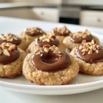 - 1 cup all-purpose flour - 1/2 cup ground hazelnuts - 1/2 teaspoon baking powder - 1/4 teaspoon salt - 1/2 cup unsalted butter, softened - 1/2 cup brown sugar, packed - 1 large egg yolk - 1 teaspoon vanilla extract - 1/2 cup chocolate hazelnut spread (like Nutella) - Chopped hazelnuts for garnish These ingredients come together to create a rich, nutty cookie. The all-purpose flour provides the base. Ground hazelnuts add flavor and texture. Baking powder helps the cookies rise, while salt balances the sweetness. Softened butter and brown sugar give the cookies a chewy texture. The egg yolk adds richness, and vanilla extract enhances the overall taste. Finally, the chocolate hazelnut spread makes the cookies special. - Chopped hazelnuts - Powdered sugar for dusting - Extra chocolate hazelnut spread for dipping Garnishes are a fun way to customize your cookies. Chopped hazelnuts add crunch and a nice visual touch. Dusting with powdered sugar gives a sweet finish. Providing extra chocolate hazelnut spread for dipping makes your treat even more enjoyable. - Mixing bowls - Whisk - Baking sheet - Parchment paper - Spoon or small scoop - Wire rack for cooling Having the right tools helps make cooking easier. Mixing bowls are needed for combining the ingredients. A whisk helps mix dry and wet items well. Lining a baking sheet with parchment paper keeps cookies from sticking. A spoon or small scoop helps shape the dough into balls. A wire rack cools the cookies properly after baking. To start, preheat your oven to 350°F (175°C). This step warms your oven for baking. Next, take a medium bowl and whisk together these dry ingredients: - 1 cup all-purpose flour - 1/2 cup ground hazelnuts - 1/2 teaspoon baking powder - 1/4 teaspoon salt Set this bowl aside. In a large mixing bowl, beat together the softened butter and brown sugar. This mix should feel light and fluffy after about 2-3 minutes. Now, add one large egg yolk and 1 teaspoon of vanilla extract to the butter mix. Stir until it looks well blended. Gradually mix in your dry ingredients. Be careful here; mix just until combined. Overmixing can make the cookies tough. Once your dough is ready, scoop out tablespoon-sized portions. Roll each portion into a ball. Place these dough balls on a baking sheet lined with parchment paper. Space them about 2 inches apart to give them room to spread. Now, create an indentation in the center of each ball using your thumb or the back of a small spoon. This step is key for holding the chocolate hazelnut spread. Fill each thumbprint with about 1 teaspoon of chocolate hazelnut spread. Don’t be shy—this is where the flavor shines! For a crunchy touch, sprinkle chopped hazelnuts around the edges of each thumbprint. This adds texture and looks lovely, too. Now it's time to bake! Place your baking sheet in the preheated oven. Bake the cookies for about 12-15 minutes. Watch for the edges to turn slightly golden. When done, let the cookies cool on the baking sheet for 5 minutes. Then, move them to a wire rack to cool completely. Enjoy the delightful aroma wafting from your kitchen while they cool! To make soft cookies, use room-temperature butter. This helps mix air into the dough. Beat the butter and brown sugar until fluffy. This step adds lightness. Do not skip this part. Mix the dough just until it comes together. Overmixing can make cookies tough. The dough should be slightly sticky but not wet. This keeps the cookies soft. Stop mixing once you don’t see dry flour. For a perfect thumbprint, press gently with your thumb. Make sure not to press too hard. Aim for a deep enough indent to hold the filling. You can also use the back of a small spoon. This gives you control over the shape. Fill each thumbprint with just a teaspoon of chocolate hazelnut spread. Add chopped hazelnuts around the edge for crunch. {{image_2}} If you want a nut-free version, use sunflower seed flour instead of ground hazelnuts. It mimics the texture well. You can also swap the chocolate hazelnut spread for sunbutter. This keeps the flavor rich and creamy. Always check for nut allergies with guests. You can add a dash of cinnamon or espresso powder to the dough. This gives your cookies a warm, rich flavor. You might also try using almond extract instead of vanilla for a twist. Each addition can change the taste and make the cookies even more special. While chocolate hazelnut spread is a classic, you can get creative with fillings! Try fruit jams like raspberry or apricot for a fresh taste. Cream cheese frosting also works great if you want something rich. Each filling brings its own unique flavor to your cookies, making them fun and exciting. To keep your chocolate hazelnut thumbprint cookies fresh, store them in an airtight container. This method keeps them soft and chewy. Place parchment paper between layers to avoid sticking. Keep the container in a cool, dry place. Avoid storing them in the fridge, as this can make them hard. You can freeze these cookies for later enjoyment. First, let the cookies cool completely. Then, place them on a baking sheet in a single layer. Freeze them for about an hour. Once frozen, transfer the cookies to a freezer bag. Remove as much air as possible to prevent freezer burn. They can last up to three months in the freezer. When stored properly, these cookies last for about one week at room temperature. If you freeze them, they can last much longer. Remember to thaw them at room temperature for the best flavor. Enjoy them fresh for the best taste! Yes, you can use other nut flours. Almond flour works well in this recipe. It adds a nice flavor and texture. You can also try pecan or walnut flour. Just remember, each nut has a unique taste. So, be ready for slight changes in flavor. If you are nut-free, consider using sunflower seed flour. It gives a similar texture without nuts. To stop cookies from spreading, chill the dough first. After mixing, wrap it in plastic wrap and place it in the fridge for about 30 minutes. This helps keep the shape during baking. Also, make sure to use enough flour and nut flour. The right balance helps the cookies hold their shape. Lastly, avoid overmixing the dough, as this can make cookies spread more. Yes, you can make these cookies vegan with a few easy swaps. Replace the egg yolk with a flax egg. To make a flax egg, mix one tablespoon of ground flaxseed with three tablespoons of water. Let it sit for five minutes until it thickens. For the butter, use a vegan butter substitute. Use your favorite chocolate hazelnut spread that is dairy-free. These easy swaps keep the cookies tasty and vegan-friendly! This article covered key aspects of cookie making, from ingredients to storage. You learned about the best tools, dough preparation, and baking tips for soft cookies. I also shared variations for flavor and fillings. With proper storage, your cookies can last longer. Remember, experimenting adds fun to baking. Follow these steps to create delicious treats. Enjoy your cookie journey!