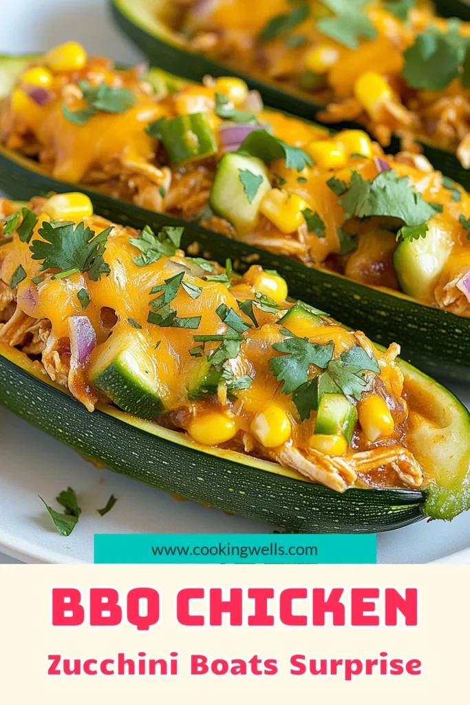 Discover the deliciousness of BBQ chicken zucchini boats, a vibrant and healthy option for your dinner table. These easy dinner recipes are perfect for busy nights, combining shredded chicken recipes with fresh zucchini for a nutritious twist. Stuffed zucchini boats are not only tasty but also a fun way to incorporate veggies into your meals. Get the full recipe now and transform your dinner routine! Save this for later! #HealthyZucchiniRecipes #EasyDinnerRecipes #StuffedZucchiniBoats #ShreddedChickenRecipes