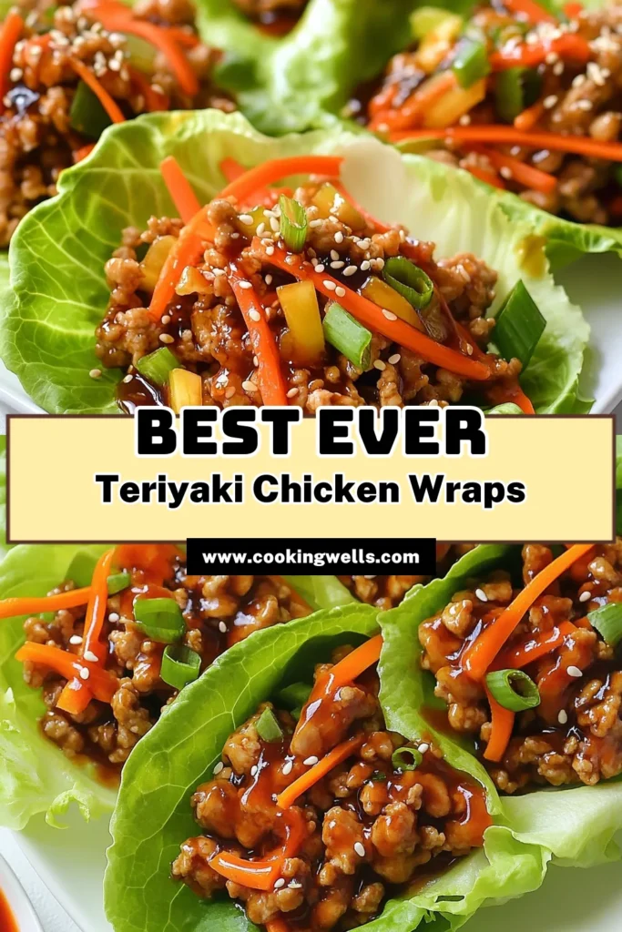 Discover a delicious Teriyaki chicken recipe with these healthy lettuce wraps! Perfect for quick dinners, this ground chicken dish blends savory flavors in a fun, fresh way. It's an easy-to-follow lettuce wraps recipe that’s sure to impress. Enjoy this Asian-inspired meal that’s ready in just 25 minutes. Don't miss out—save this recipe for your next healthy dinner idea! #TeriyakiChicken #HealthyDinner #LettuceWraps #AsianInspiredMeals