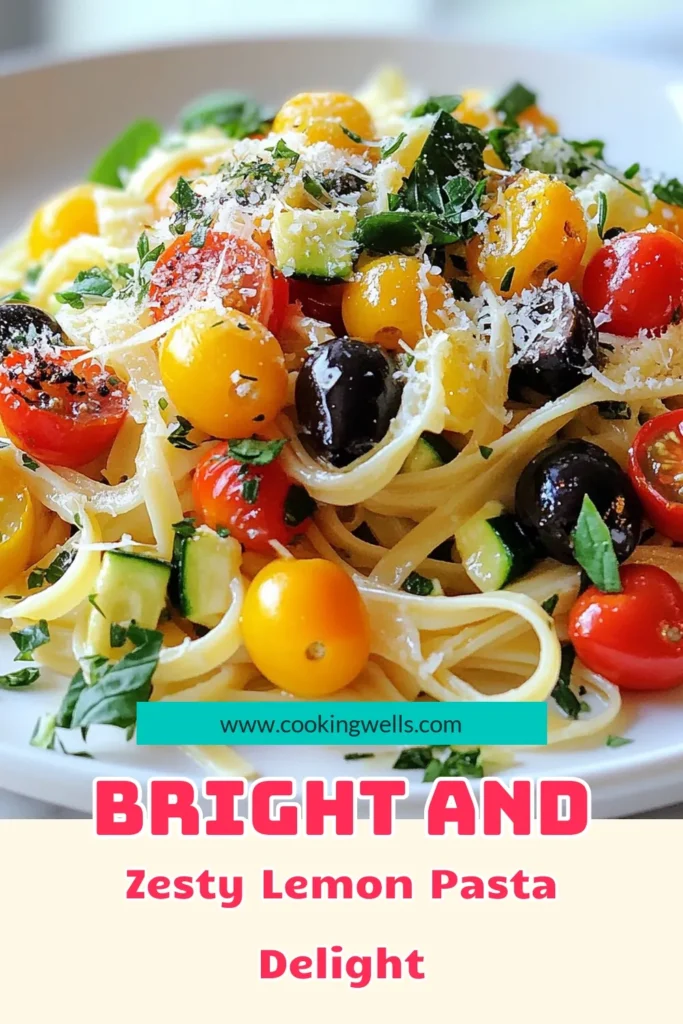Discover the deliciousness of Lemon Herb Mediterranean Pasta, a perfect blend of flavors that makes an easy pasta dish ideal for any meal. This vegetarian pasta recipe features linguine with vegetables like zucchini and cherry tomatoes, all tossed in a zesty lemon herb sauce. In just 25 minutes, you can create a wholesome dinner that's both satisfying and healthy. Save and try this Mediterranean pasta recipe today! #MediterraneanPasta #EasyPastaDishes #VegetarianRecipes #LemonHerbPasta