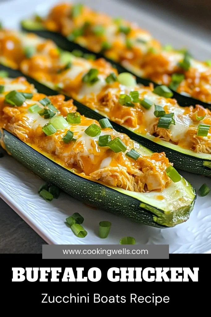 Discover a deliciously healthy low-carb dinner with these Buffalo Chicken Zucchini Boats! This easy recipe features tender zucchinis stuffed with a creamy, spicy buffalo chicken filling, topped with melted cheddar cheese. Perfect for meal prep or a comforting weeknight dish, these cheesy zucchini boats are a must-try in your stuffed zucchini recipes collection. Save this recipe for a nutritious twist on dinner tonight! #BuffaloChickenZucchiniBoats #HealthyBuffaloChicken #LowCarbDinnerRecipes #CheesyZucchiniBoats