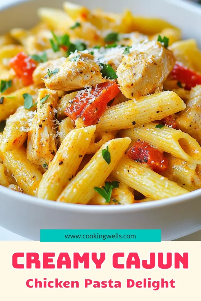 Savor the flavors of this creamy Cajun chicken pasta that's a delightful twist on a traditional Italian dish! This creamy penne recipe combines succulent chicken, rich cream, and zesty Cajun seasoning for a quick chicken dinner ready in just 30 minutes. Perfect for busy nights, it’s one of the easiest pasta recipes you’ll find. Save this creamy Cajun chicken penne today and elevate your dinner game! #CajunChickenPasta #EasyPastaRecipes #QuickChickenDinner #ItalianCajunDish