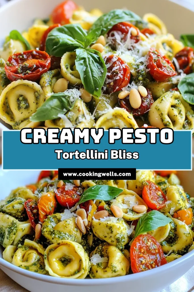 Discover the deliciousness of Creamy Pesto Tortellini Salad, a quick and easy dish perfect for any occasion. This Tortellini Pasta Salad features cherry tomatoes, fresh spinach, and a rich creamy pesto dressing that elevates your meal. With this Easy Pesto Salad Recipe, delight your taste buds while enjoying a vibrant Fresh Spinach Salad with Pesto. Save this recipe now for a flavorful, satisfying salad everyone will love! #PastaSalad #Tortellini #PestoRecipes #HealthyEating