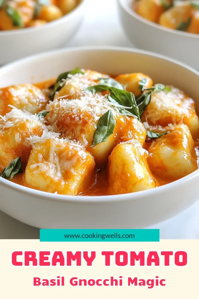 Discover the ultimate creamy tomato basil gnocchi recipe thatβs perfect for an easy weeknight dinner! This one-pot gnocchi meal blends savory gnocchi with heavy cream, crushed tomatoes, and fresh basil for a delicious vegetarian pasta dish. Ready in just 30 minutes, it's a comforting dish the whole family will love. Save this easy gnocchi recipe for your next cooking adventure! #GnocchiRecipe #VegetarianPasta #CreamyGnocchi #EasyDinnerIdeas
