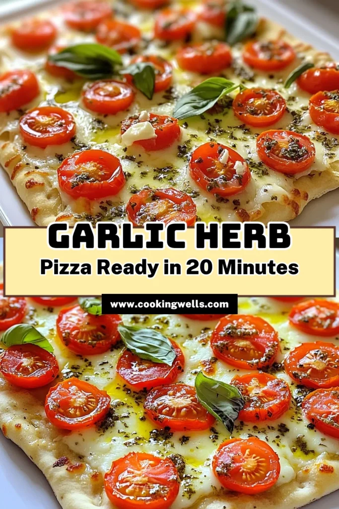 Indulge in the deliciousness of Garlic Herb Flatbread Pizza with this simple recipe! Perfect for a quick meal or entertaining guests, this easy flatbread pizza is topped with fragrant garlic, fresh herbs, and melted mozzarella, creating a flavor explosion in every bite. Get ready to impress with minimal effort! Click through for full instructions and tips to elevate your pizza game. #FlatbreadPizza #GarlicHerb #EasyRecipes #PizzaNight