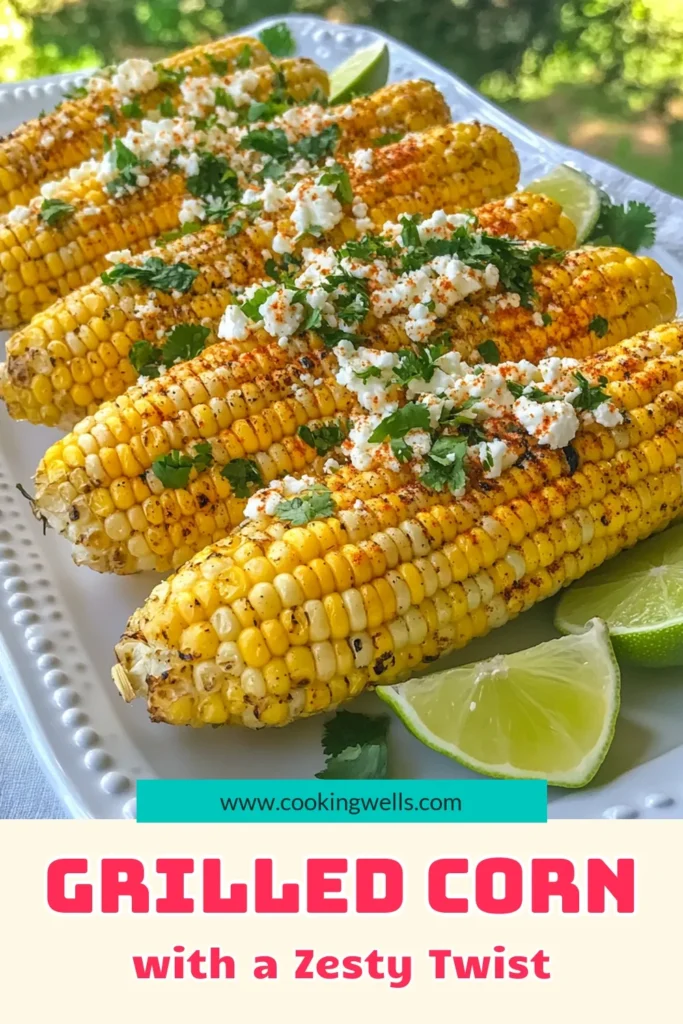 Discover the ultimate grilled corn recipe with this Chili Lime Grilled Corn! Bursting with flavor, this zesty corn on the cob features smoked paprika, chili powder, and fresh lime juice, making it perfect for your summer grill recipes. Serve it with crumbled feta for an extra kick! Enjoy this delicious side dish at your next cookout and impress your guests. Save this recipe and get grilling! #GrilledCornRecipe #ChiliLimeCorn #SummerGrillRecipes #ZestyCornOnTheCob
