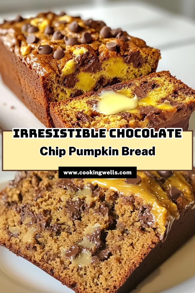 Indulge in the cozy flavors of fall with this easy Chocolate Chip Pumpkin Bread recipe! This deliciously moist pumpkin bread combines the rich taste of chocolate with spiced pumpkin, making it perfect for your fall baking recipes collection. With simple ingredients and straightforward steps, you can whip up this delightful Chocolate Pumpkin Loaf in no time. Don't forget to save this recipe for your next baking adventure! #PumpkinBreadRecipe #FallBaking #ChocolatePumpkinLoaf #EasyPumpkinBread