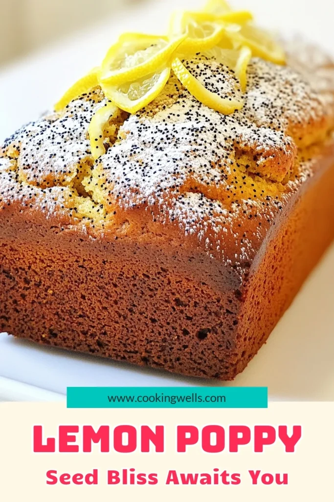 Indulge in a slice of sunshine with this delicious Lemon Poppy Seed Bliss Loaf recipe! Perfectly moist and bursting with zesty flavors, this easy-to-follow recipe blends fresh lemon juice, poppy seeds, and yogurt for a delightful treat. Ready in just over an hour, it's the ideal addition to any brunch or afternoon tea. Click through to explore this scrumptious recipe and elevate your baking game today! #LemonPoppySeed #BakingJoy #DessertLovers #YummyTreats