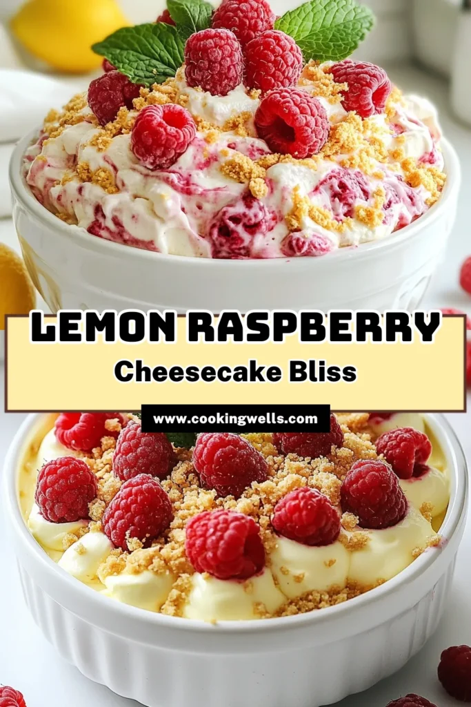 Indulge in a delightful Lemon Raspberry Cheesecake Dip that's perfect for parties or gatherings! This easy cheesecake dip recipe is a no-bake wonder, featuring a creamy lemon dessert dip that’s bursting with fresh raspberries. Fresh and simple, this raspberry dessert dip recipe takes just 15 minutes to prepare. Serve it chilled with graham crackers for a sweet treat everyone will love. Save this recipe and try it today! #NoBake #CheesecakeDip #Dessert #RaspberryDessert
