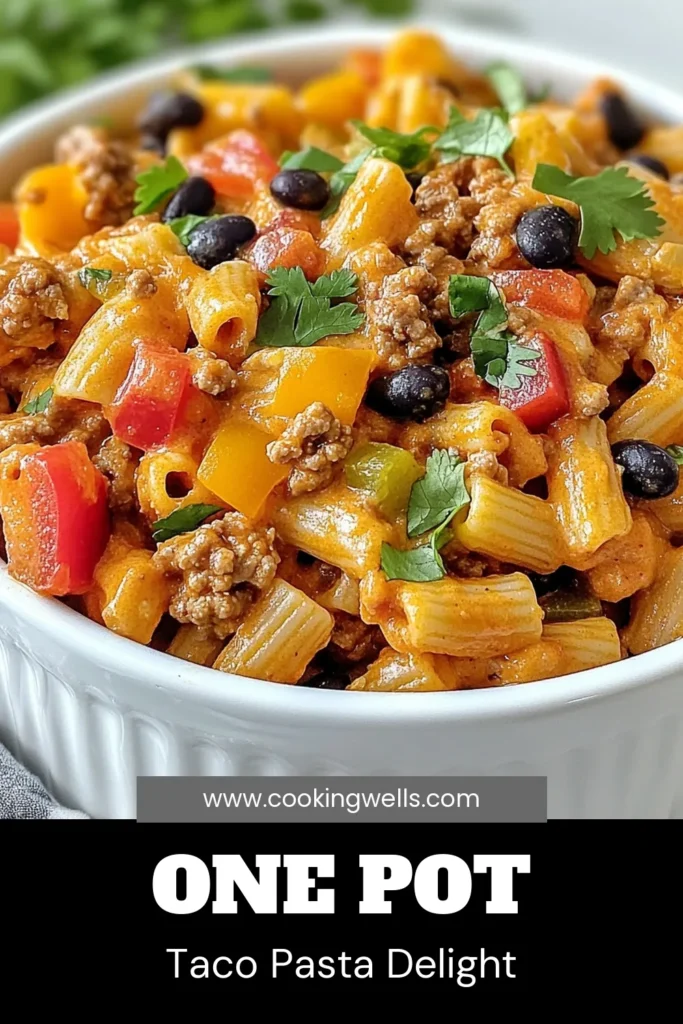 Looking for a quick and delicious meal? This One Pot Taco Pasta recipe is the perfect solution! Made with ground turkey, this easy taco pasta combines savory flavors and is ready in just 30 minutes. Ideal for busy nights, it’s one of the best one pot dinner recipes out there! Enjoy a hearty bowl of taco pasta that everyone will love. Click to save this easy recipe and bring a taste of Mexico to your dinner table! #OnePotTacoPasta #TacoPastaRecipe #EasyTacoPasta #OnePotDinnerRecipes