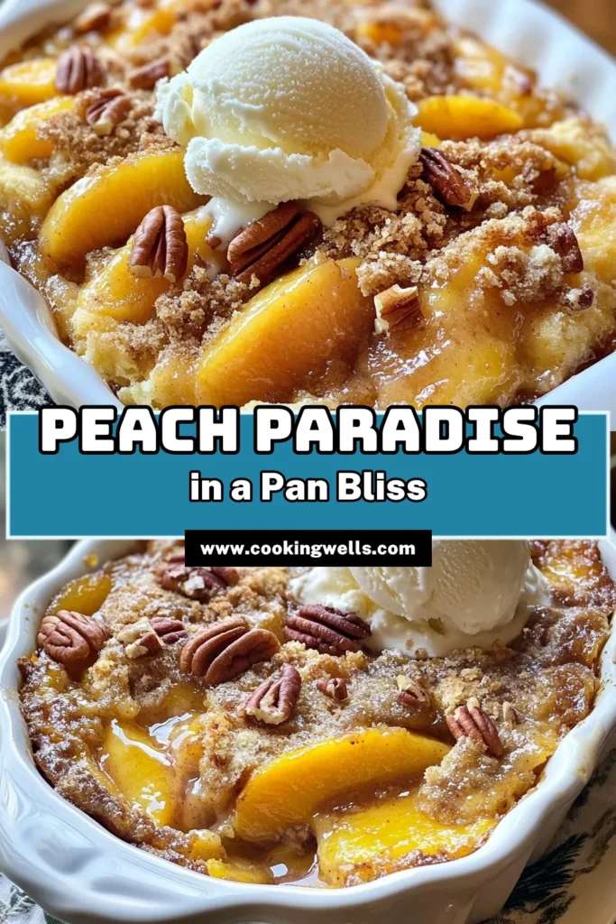 Discover the ultimate Peach dump cake recipe with this easy peach dessert that will elevate your summer gatherings! This peach cobbler dump cake combines juicy peaches and a golden yellow cake mix into a deliciously simple dish. Perfect for any occasion, it takes just 15 minutes to prep! Serve it warm with vanilla ice cream for a sweet treat everyone will love. Save this summer peach dessert for your next BBQ! #PeachDumpCake #EasyPeachDessert #SummerDessert #CobblerDelight