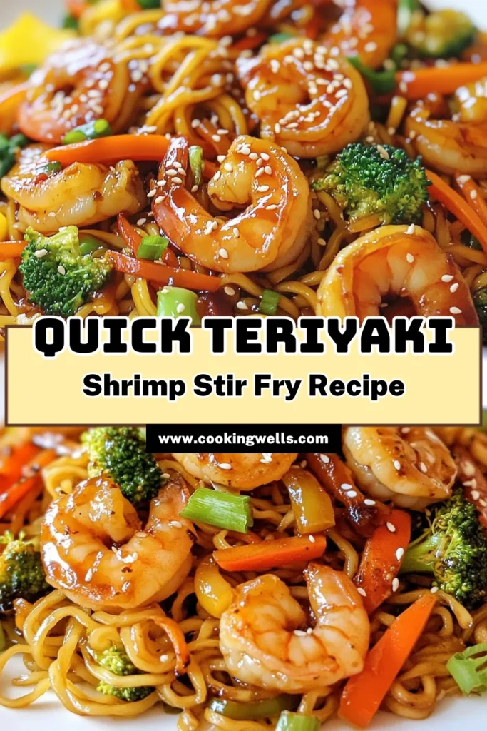 Looking for a delicious and quick dinner recipe? Try this easy teriyaki shrimp yakisoba! Bursting with flavors, this shrimp stir-fry recipe combines tender shrimp, colorful vegetables, and flavorful yakisoba noodles. Perfect for a busy weeknight, it takes just 30 minutes to prepare. Don’t miss out on this tasty dish—save the recipe and get cooking today! #TeriyakiShrimpYakisoba #ShrimpStirFryRecipe #YakisobaNoodlesRecipe #QuickDinnerRecipes