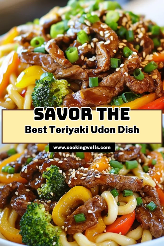 Discover the ultimate Sizzling Teriyaki Beef Udon that's quick and easy to make! This Beef Udon Noodle Recipe is packed with flavor, featuring tender beef and fresh vegetables, all coated in a delicious Homemade Teriyaki Sauce. Enjoy this Easy Teriyaki Beef Stir Fry on busy weeknights. Perfect for families, these Quick Udon Noodles with Vegetables are sure to impress. Save this recipe now and elevate your dinner game! #TeriyakiBeef #UdonNoodles #DinnerRecipe #EasyRecipes