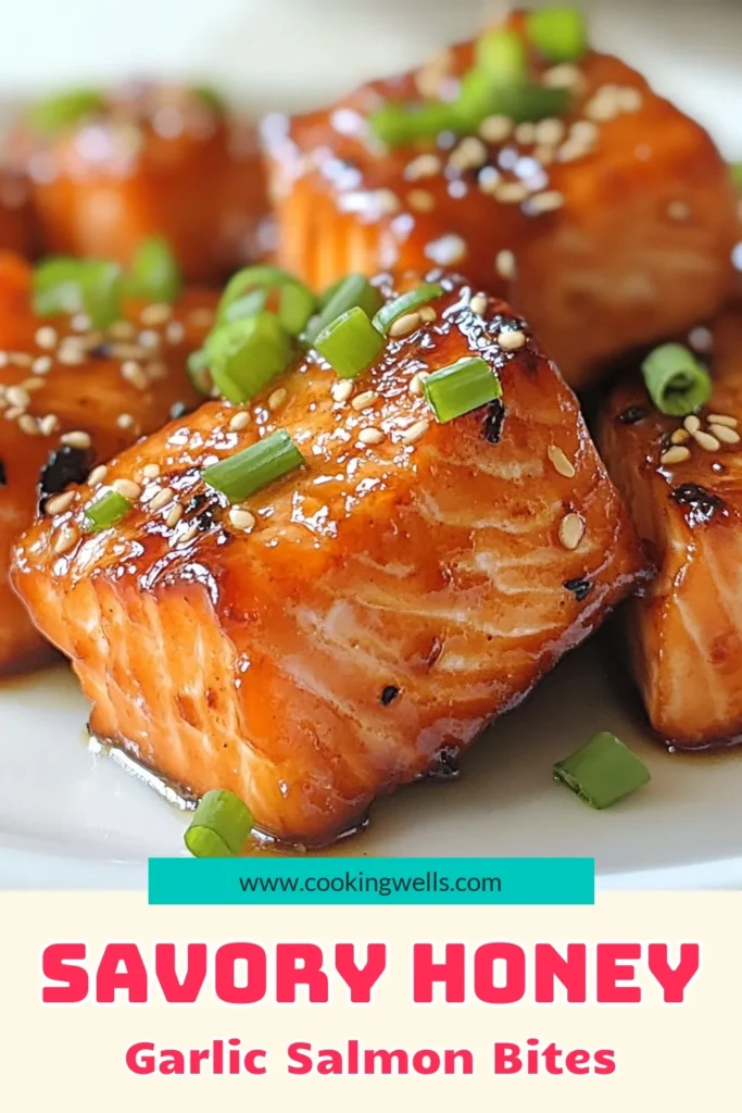 Looking for a delicious and quick dinner idea? Try these Honey Garlic Salmon Bites! This easy salmon recipe transforms marinated salmon bites into a flavorful appetizer that's perfect for any occasion. In just 30 minutes, you'll have a mouthwatering dish that's sure to impress. Don't forget to save this recipe for your next gathering! #HoneyGarlicSalmonBites #EasySalmonRecipes #SalmonAppetizerRecipes #QuickDinnerIdeas