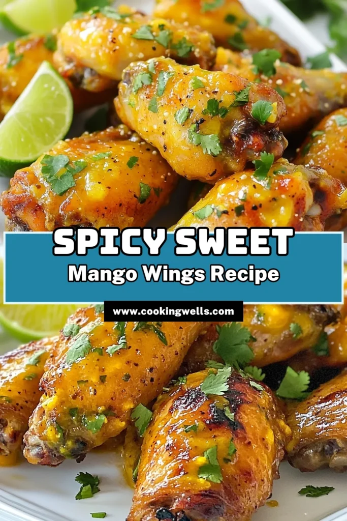 Spice up your game day with these delicious Mango Habanero Chicken Wings! This spicy chicken wings recipe features a mouthwatering grilled chicken wing marinade that balances sweet mango with fiery habaneros. Perfect for baking, these baked chicken wings with mango are sure to impress! Try this sweet and spicy chicken wings dish for your next gathering. Save it for later! #MangoHabaneroChickenWings #SpicyChickenWingsRecipe #GrilledChickenWings #SweetAndSpicyChickenWings