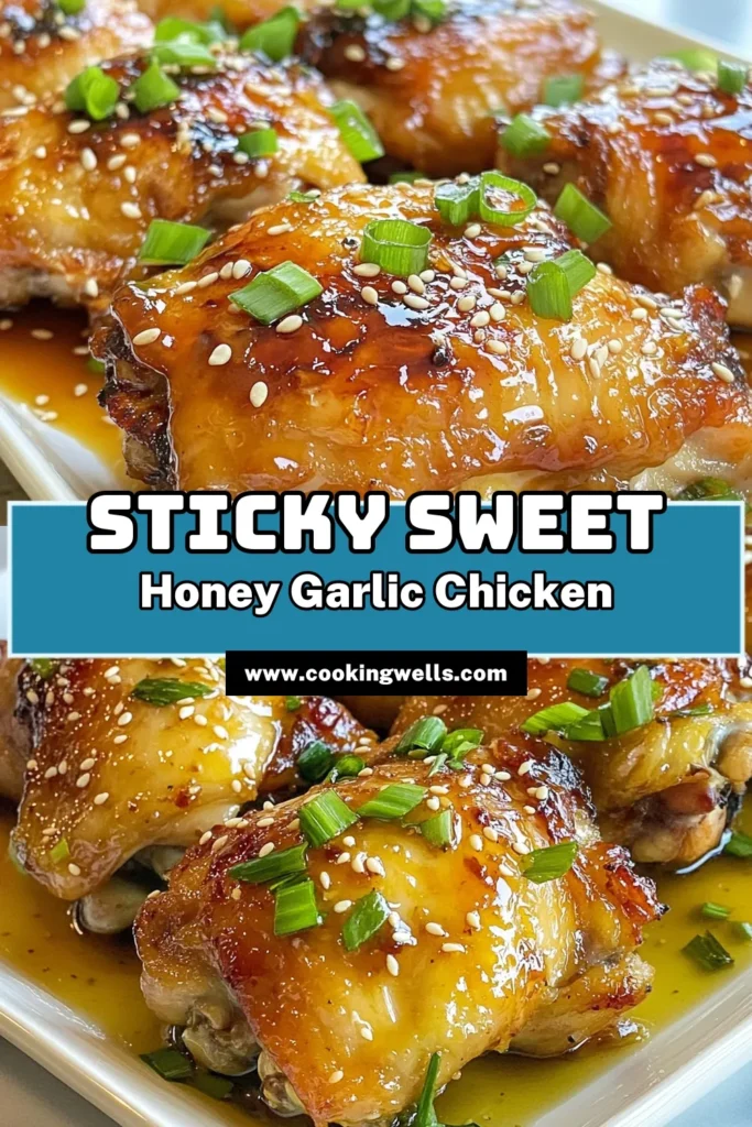 Discover the ultimate recipe for Honey Garlic Chicken Thighs, a perfect blend of sweet and savory! These easy chicken thigh recipes are a must-try for dinner. With a simple baked chicken thigh marinade featuring honey garlic sauce, you’ll create tender oven-baked chicken thighs that are sure to impress. Get cooking and savor the irresistible flavors! Save this recipe for your next meal! #HoneyGarlicChickenThighs #EasyChickenRecipes #BakedChicken #DinnerInspiration