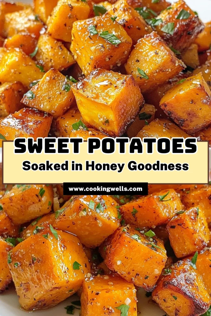 Discover the ultimate easy sweet potato recipe with these delicious honey garlic roasted sweet potatoes. Perfect as a side dish, this healthy sweet potato dish combines sweet and savory flavors that everyone will love. Toss your sweet potato with honey and garlic for a tasty treat that's easy to make and sure to impress at any meal. Save this roasted sweet potato sides recipe for your next gathering! #SweetPotatoRecipes #HealthyEating #EasyRecipes #RoastedVeggies