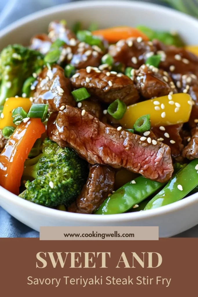 Looking for a delicious and quick meal? Try this Teriyaki Steak Stir Fry Recipe! Made with tender sirloin steak and fresh veggies like bell peppers and broccoli, this healthy steak stir fry is ready in just 20 minutes. Perfect for busy weeknights and an easy teriyaki recipe that everyone will love. Don’t forget to save this quick stir fry meal for your next dinner! #TeriyakiSteakStirFry #HealthyRecipes #QuickMeals #StirFry