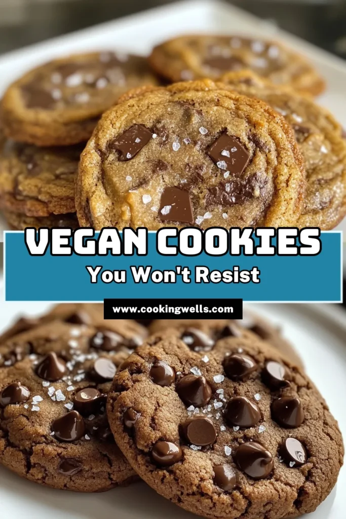 Indulge in the deliciousness of these vegan chocolate chip cookies that are a perfect treat for everyone! With almond butter and dairy-free chocolate chips, these almond butter cookies are a must-try for dairy-free desserts lovers. This easy vegan baking recipe makes healthy cookies in just 30 minutes! Experience guilt-free sweetness; try this healthy cookie recipe today! Save and share! #VeganCookies #DairyFreeDesserts #HealthyBaking #EasyVeganBaking