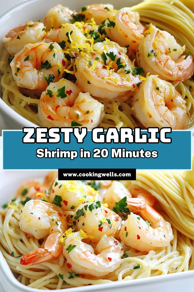 Savor the taste of Quick & Zesty Garlic Shrimp Scampi with this easy recipe! Perfectly cooked shrimp are tossed in a delightful garlic butter sauce, ready in just 20 minutes. Serve it with pasta or on its own for a delicious weeknight meal. Click through to explore this flavorful dish and impress your family or guests with minimal effort. Don’t miss out on this culinary delight! #GarlicShrimp #EasyDinner #SeafoodRecipes #QuickMeals